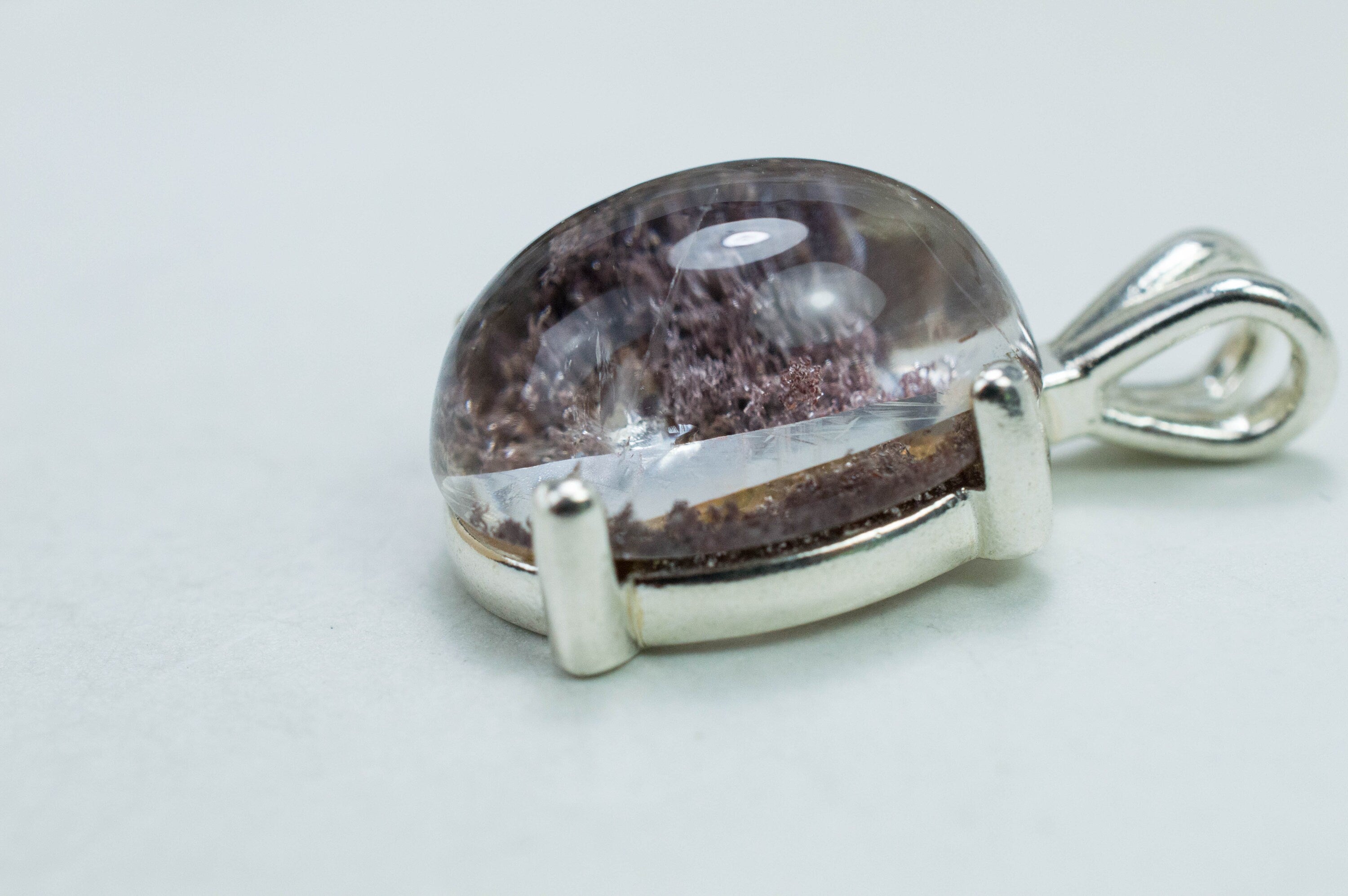 Reserved for Amy: Garden Quartz Pendant, Natural Untreated Brazil Lodolite Quartz; 14.255cts