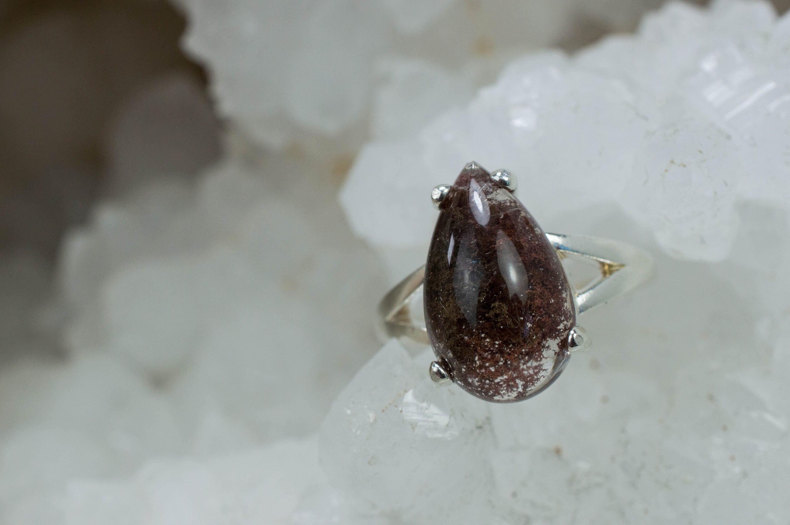 Garden Quartz Ring, Natural Untreated Brazil Lodolite Quartz; 5.585cts