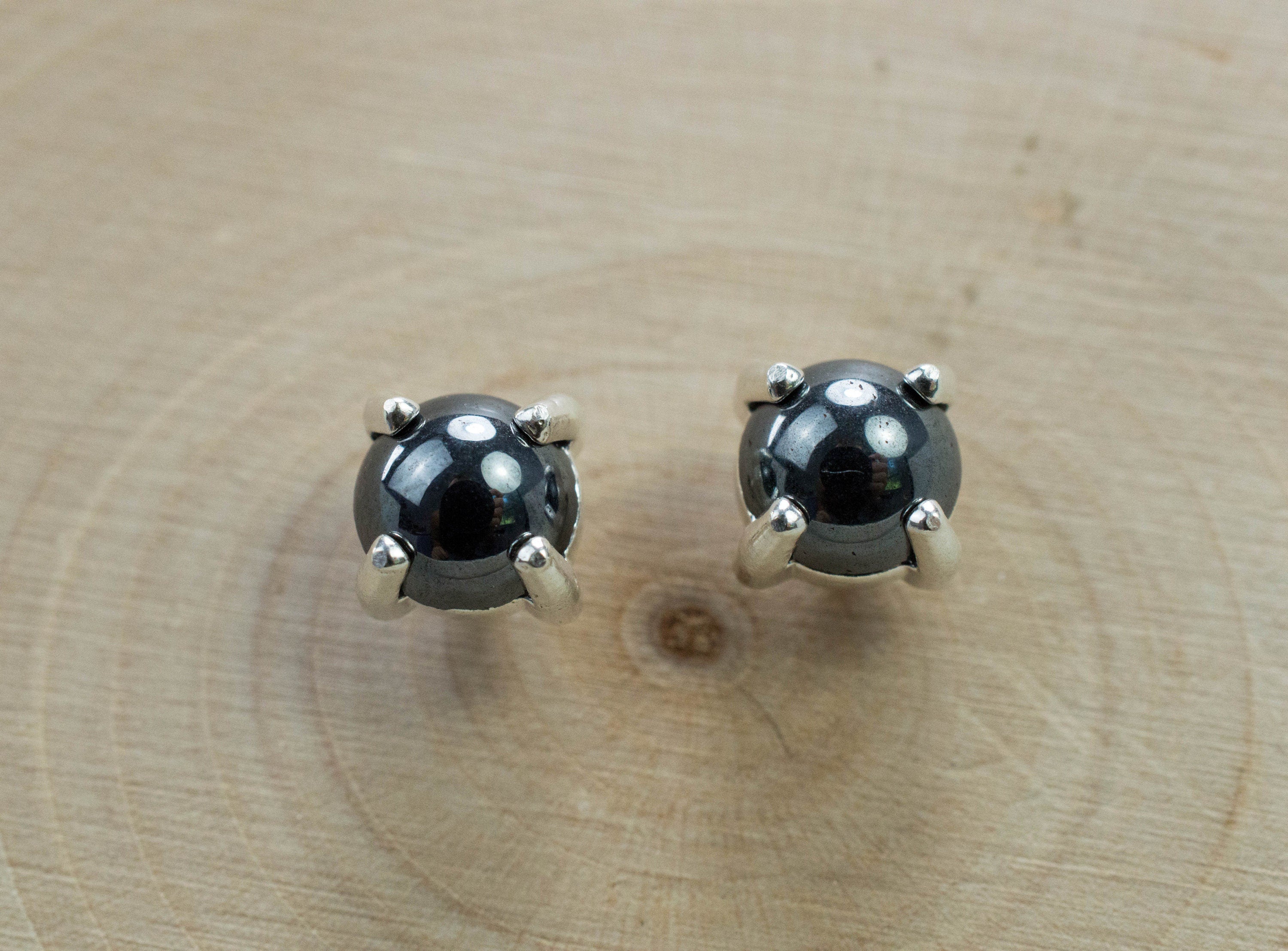 Hematite Earrings; Natural Untreated South Africa Hematite; 2.335cts