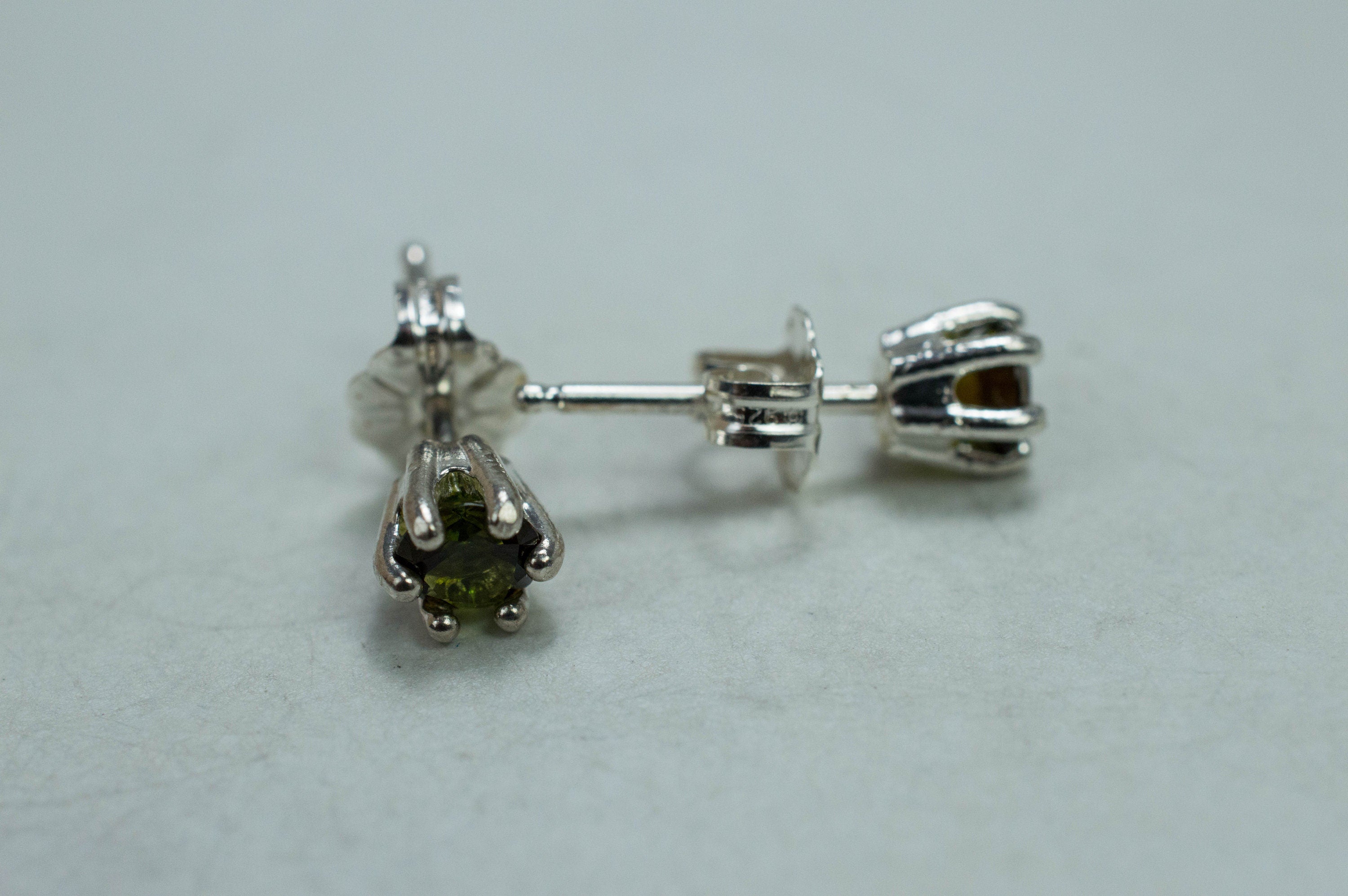 Tourmaline Earrings; Natural Untreated Brazil Dravite Tourmaline; 0.455cts