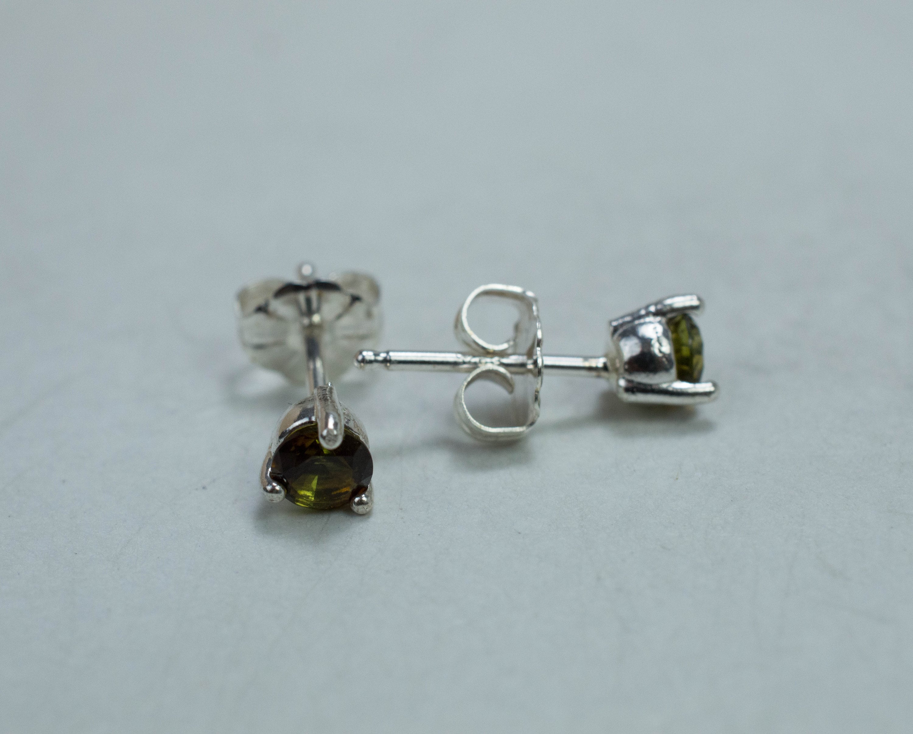 Tourmaline Earrings; Natural Untreated Brazil Dravite Tourmaline; 0.475cts