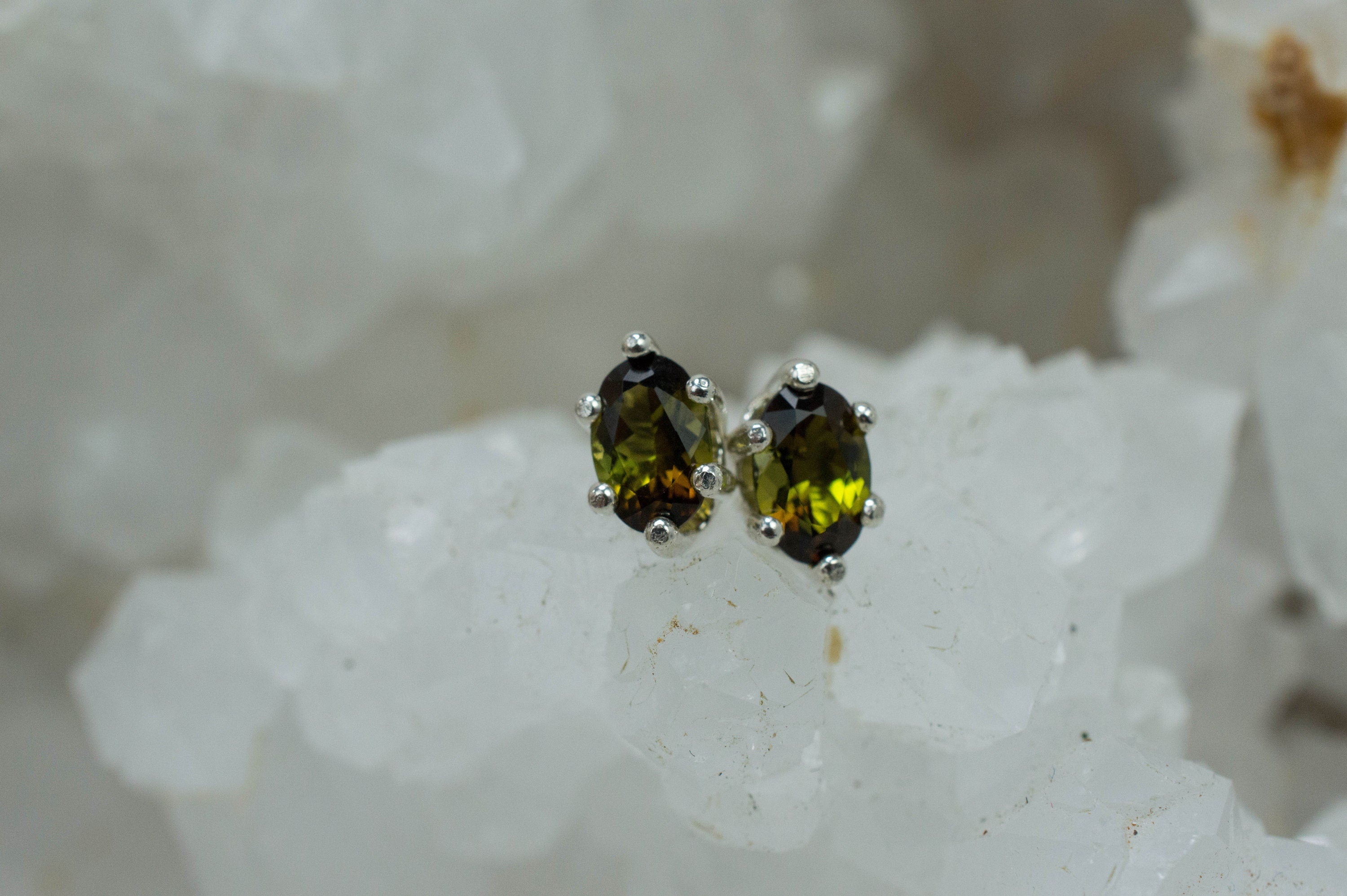 Tourmaline Earrings; Natural Untreated Brazil Dravite Tourmaline; 0.835cts