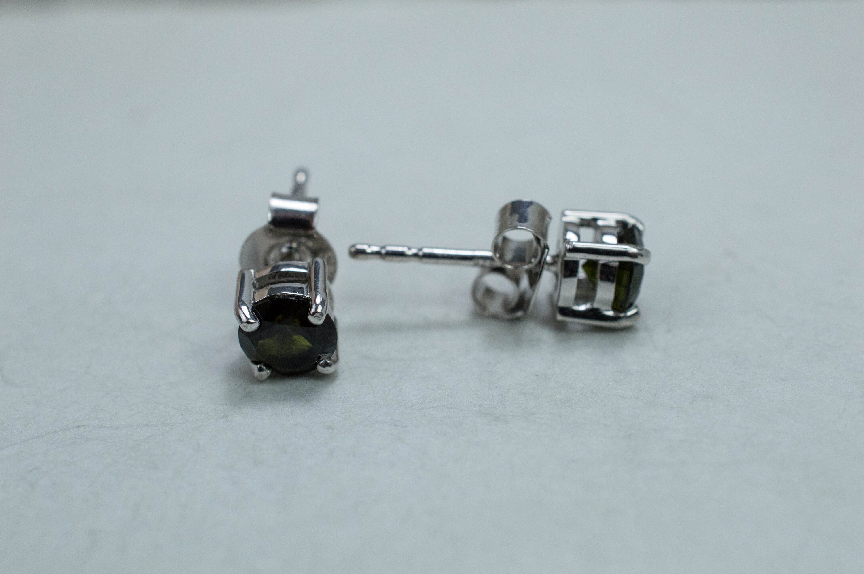 Tourmaline Earrings; Natural Untreated Brazil Dravite Tourmaline; 0.850cts