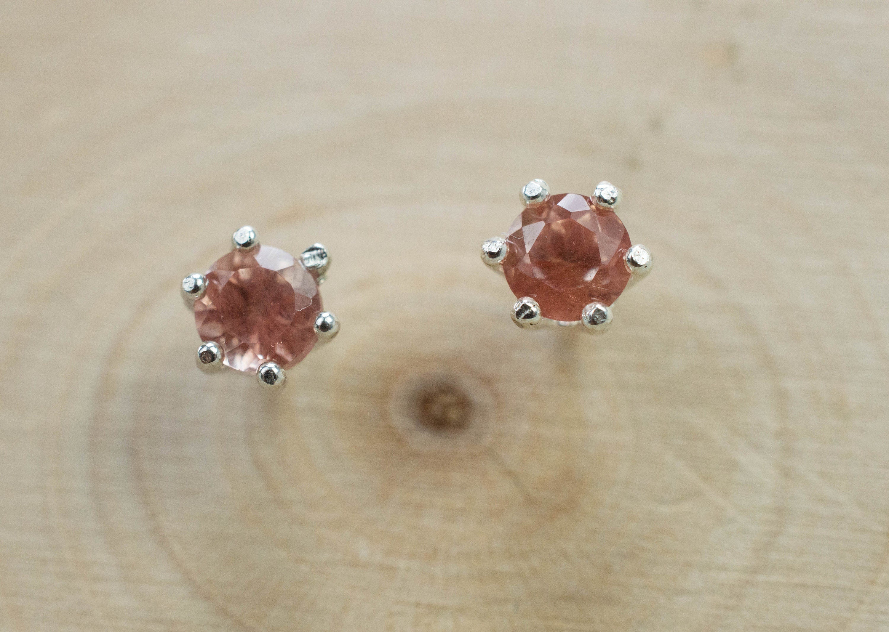 Oregon Sunstone Earrings; Natural Untreated USA Sunstone; 0.640cts