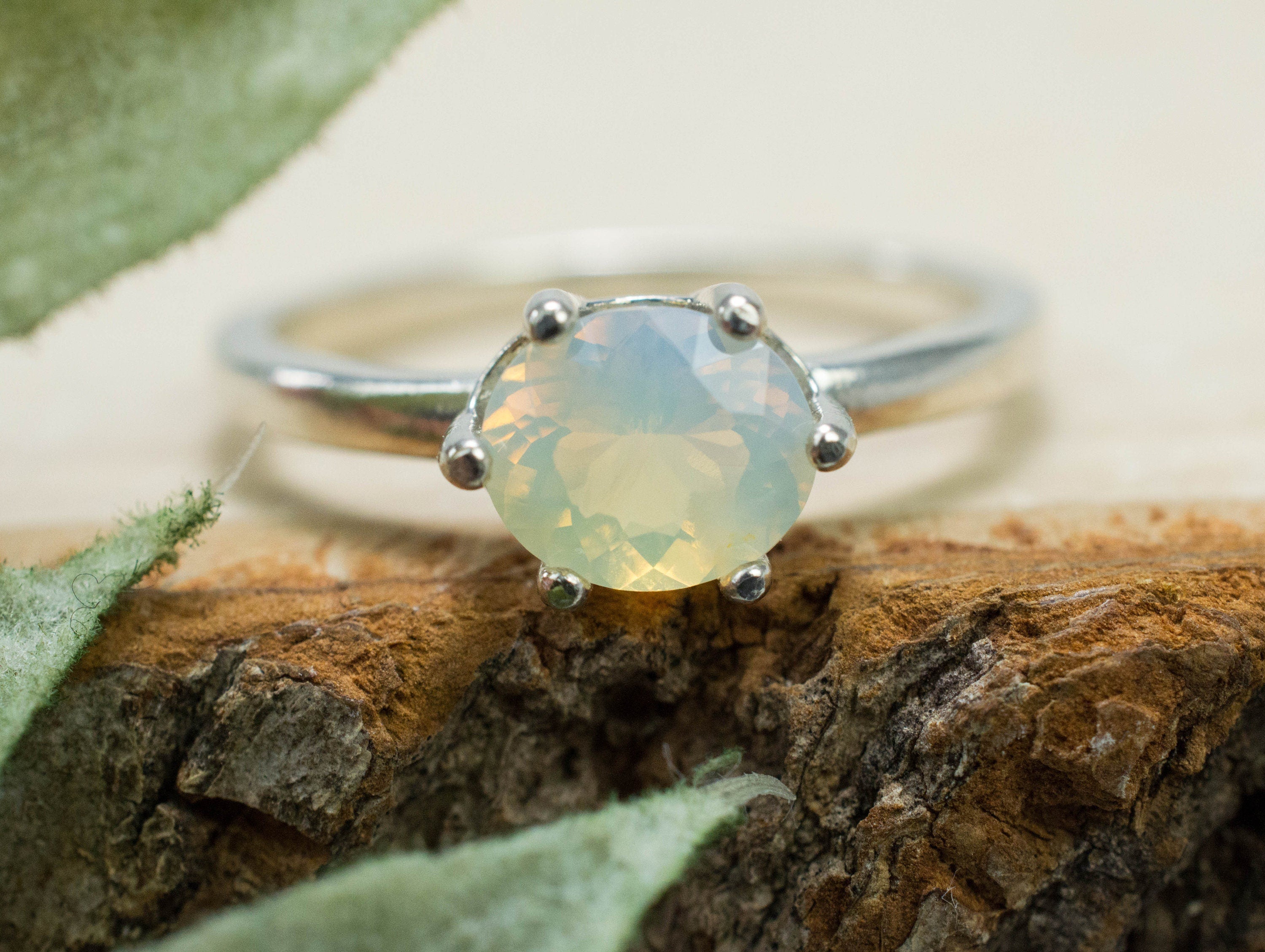 Opal Ring, Natural Untreated Australia Opal; 0.715cts