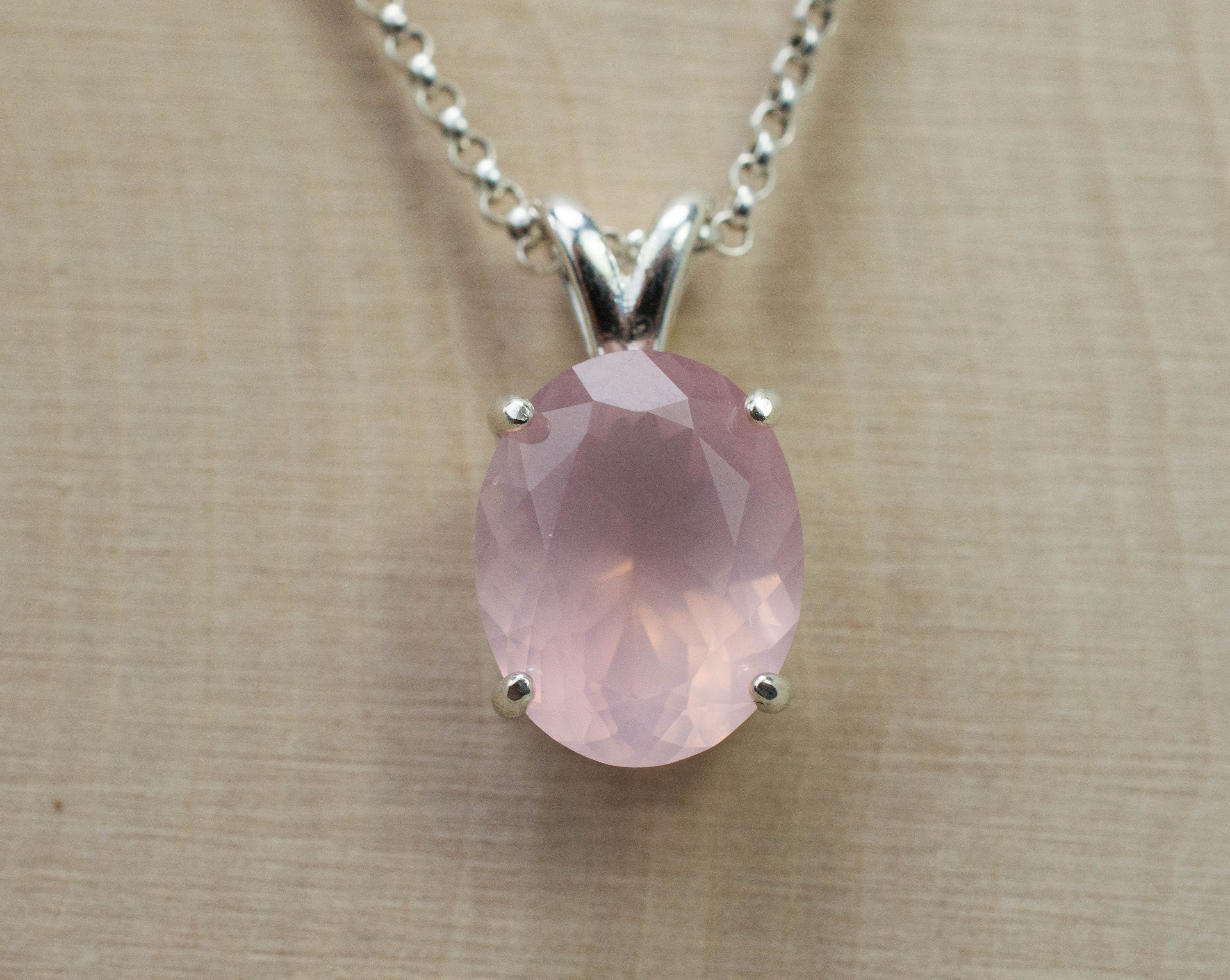 Rose Quartz Pendant; Natural Untreated Brazil Rose Quartz; 4.430cts