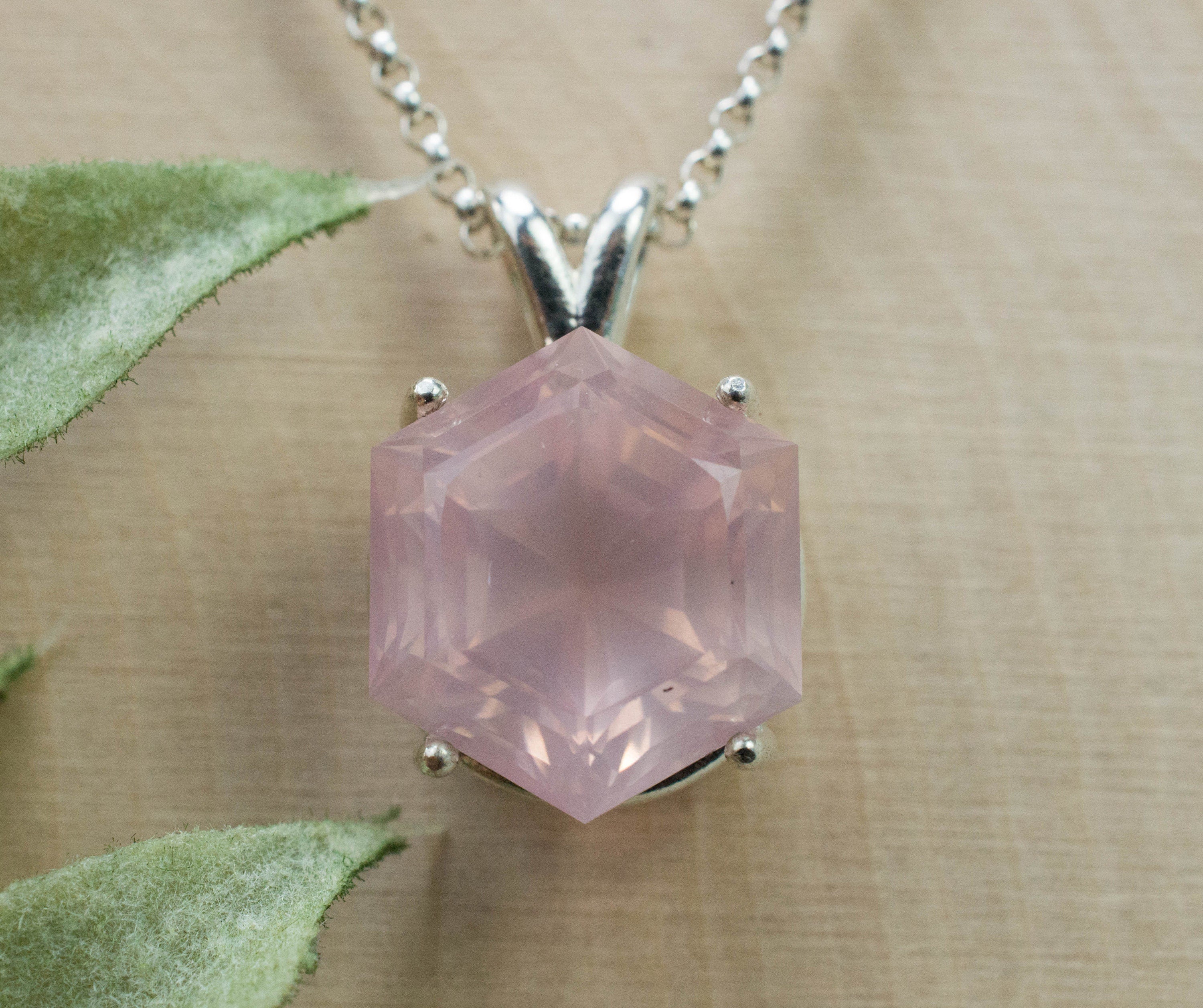 Rose Quartz Pendant; Natural Untreated Brazil Rose Quartz; 11.245cts