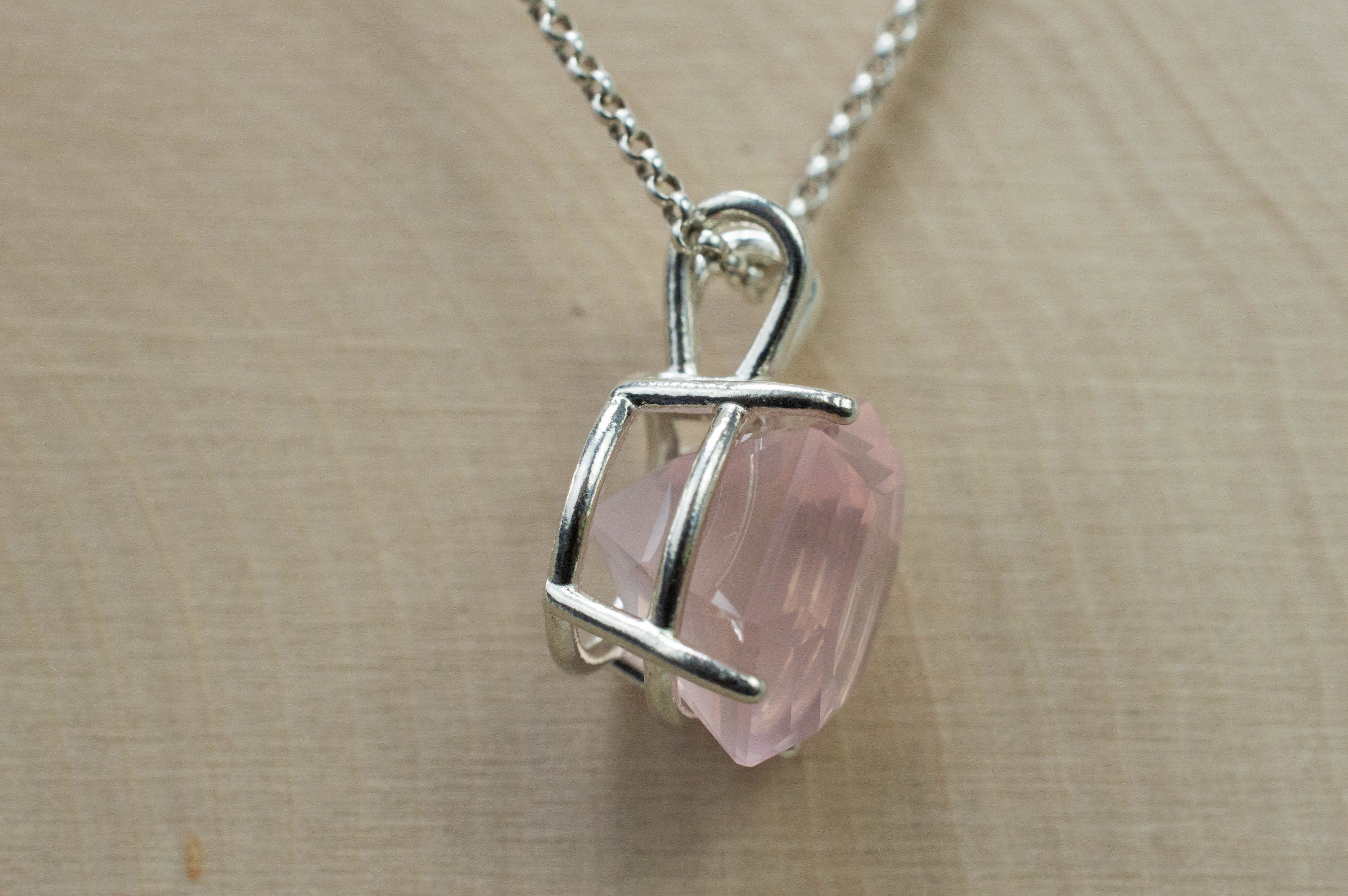 Rose Quartz Pendant; Natural Untreated Brazil Rose Quartz; 11.245cts