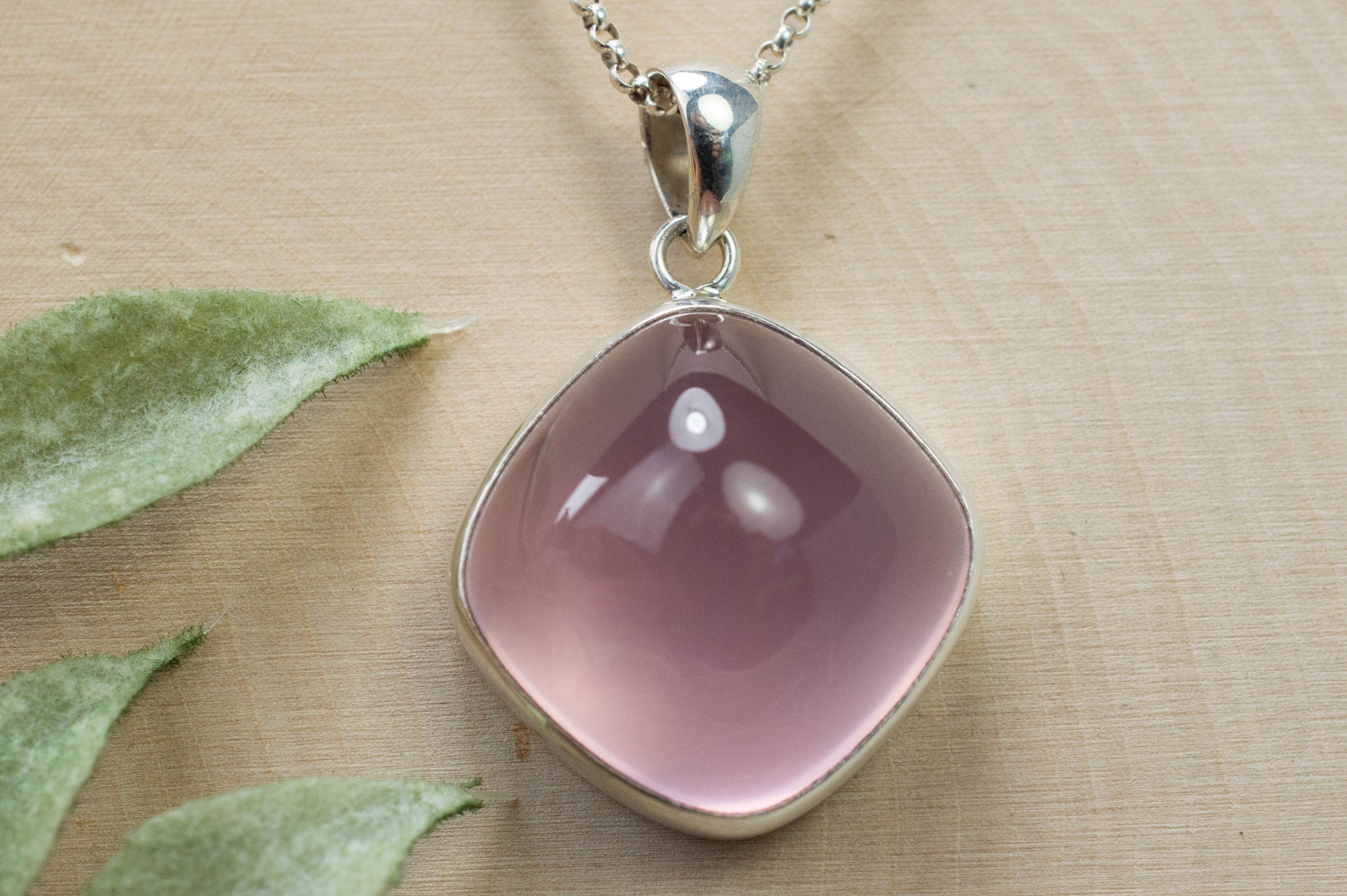 Rose Quartz Pendant; Natural Untreated Brazil Rose Quartz; 43.045cts