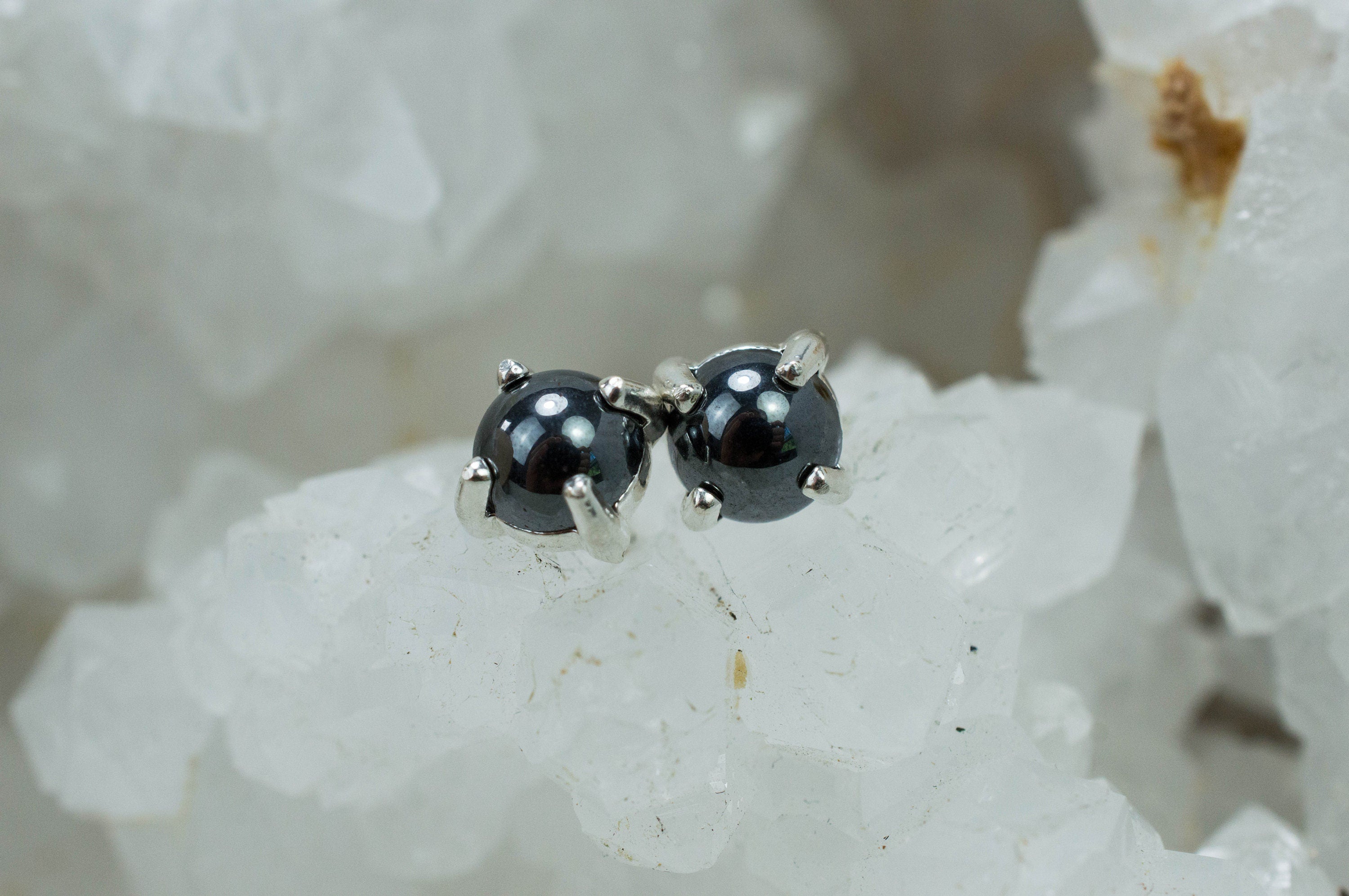 Hematite Earrings; Natural Untreated South Africa Hematite; 2.335cts