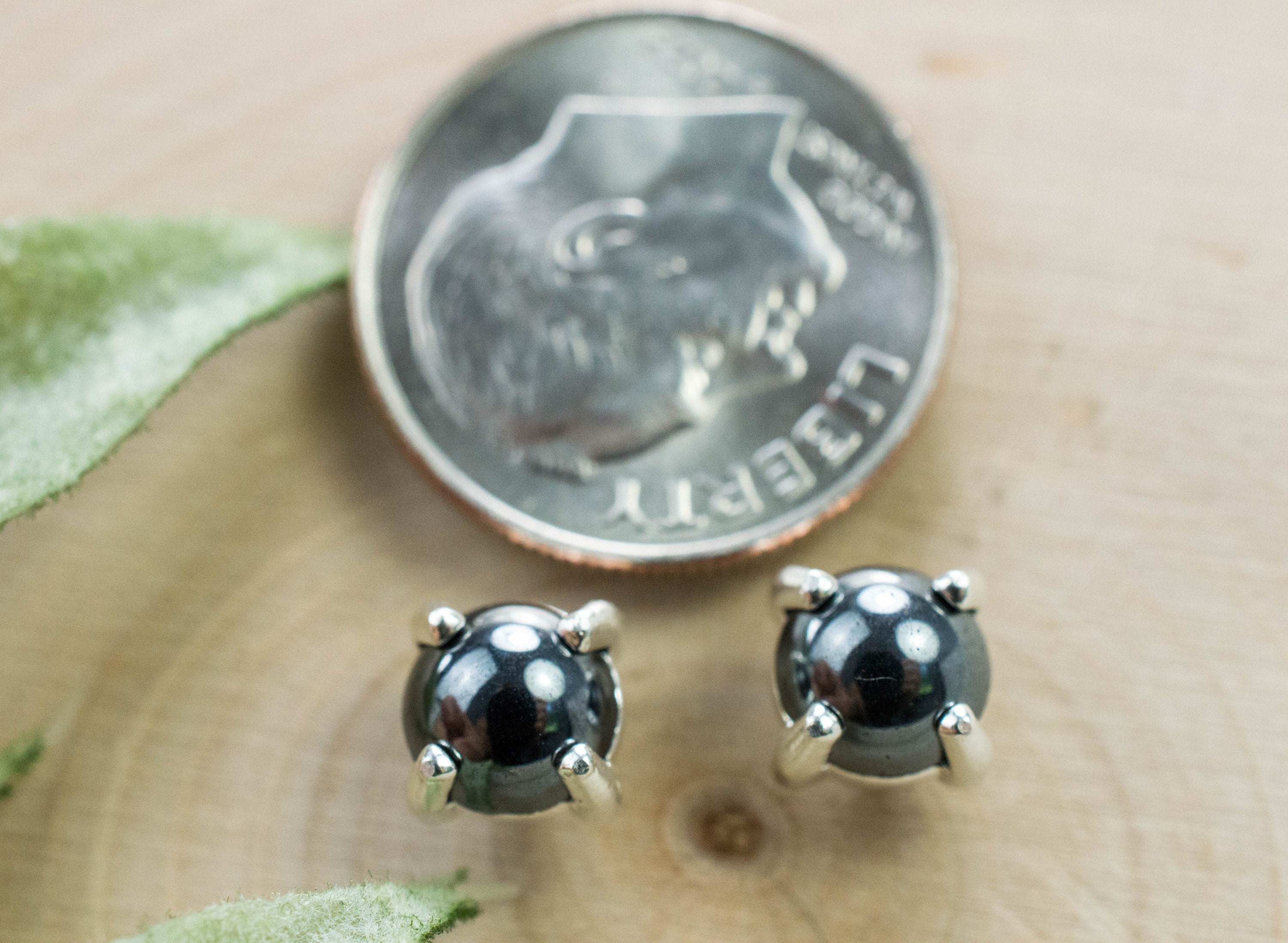 Hematite Earrings; Natural Untreated South Africa Hematite; 2.335cts