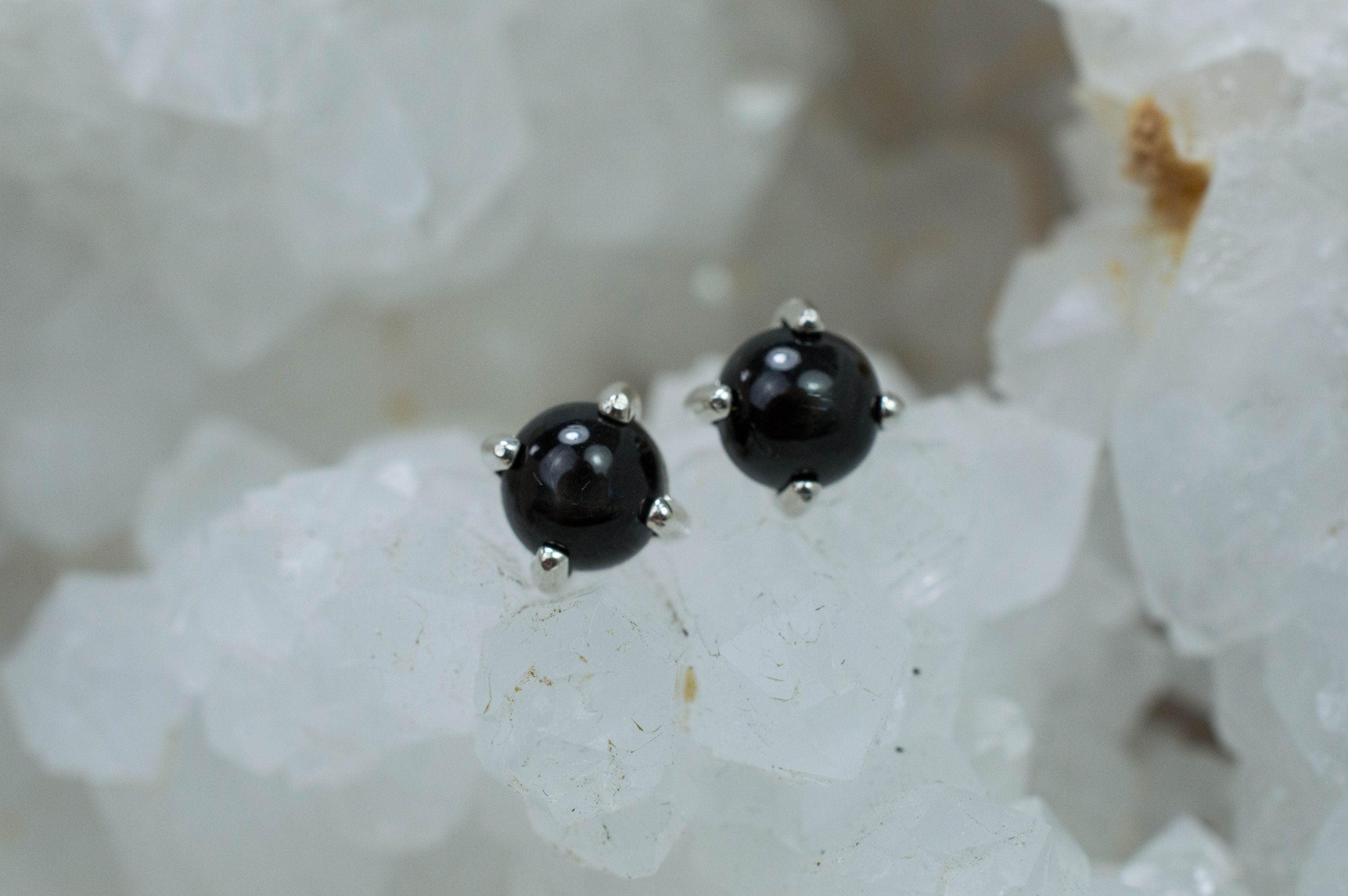 Star Diopside Earrings; Natural Untreated India Diopside; 1.740cts