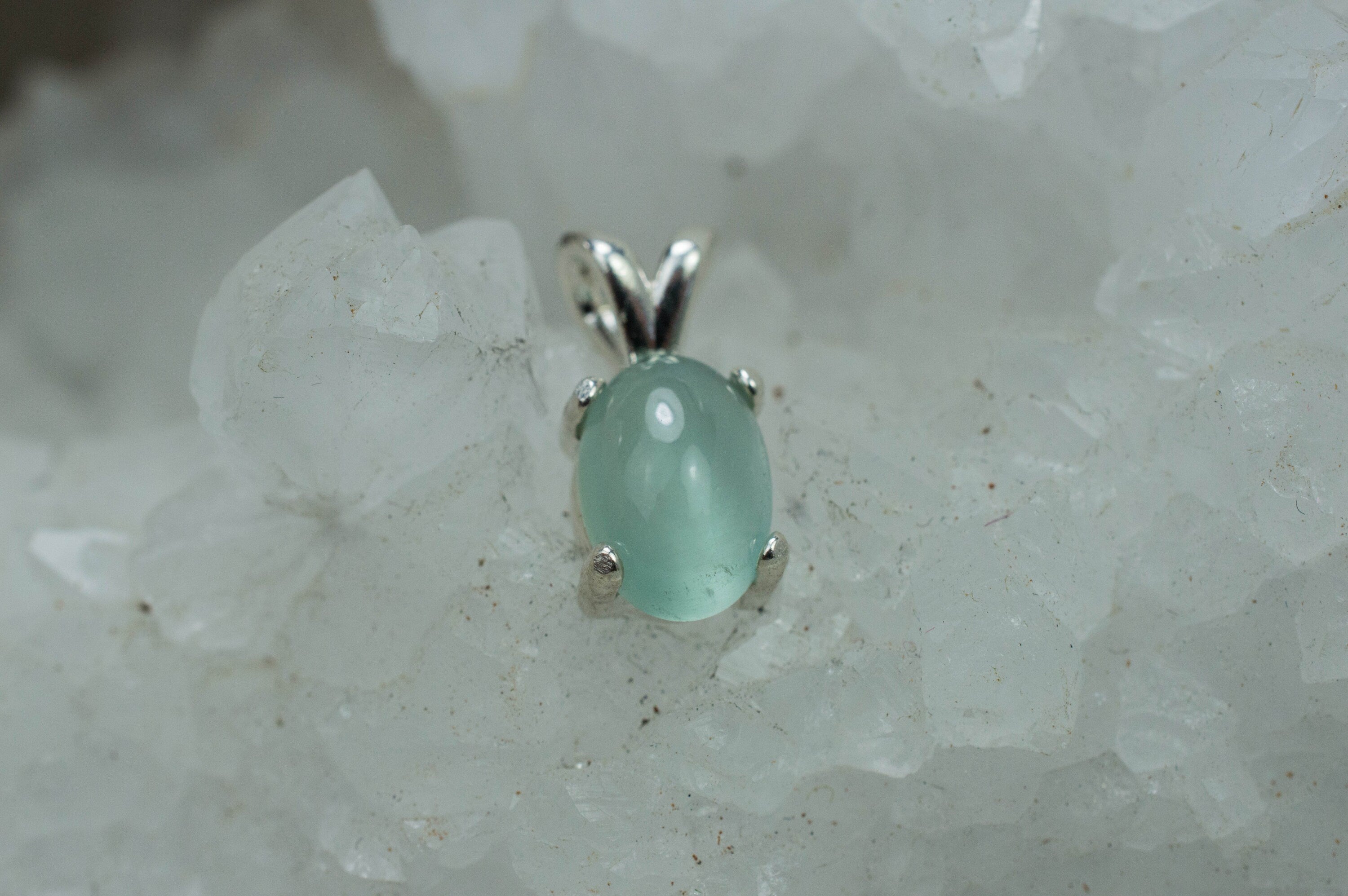 Cat's Eye Aquamarine Pendant; Natural Untreated Brazil Aquamarine; 2.255cts