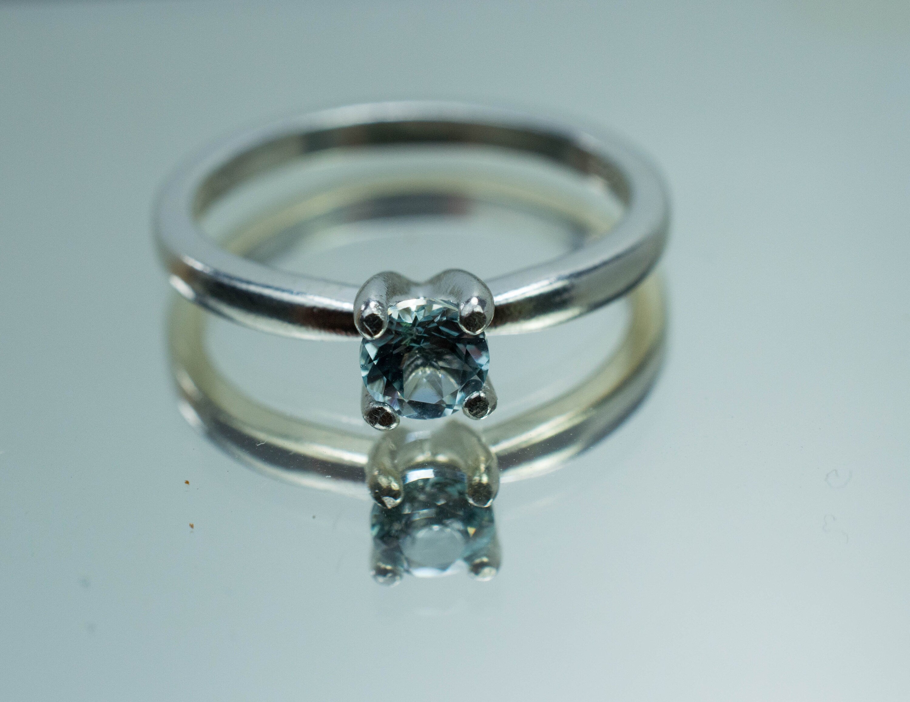 Aquamarine Ring, Genuine Untreated Colorado Aquamarine; 0.370cts