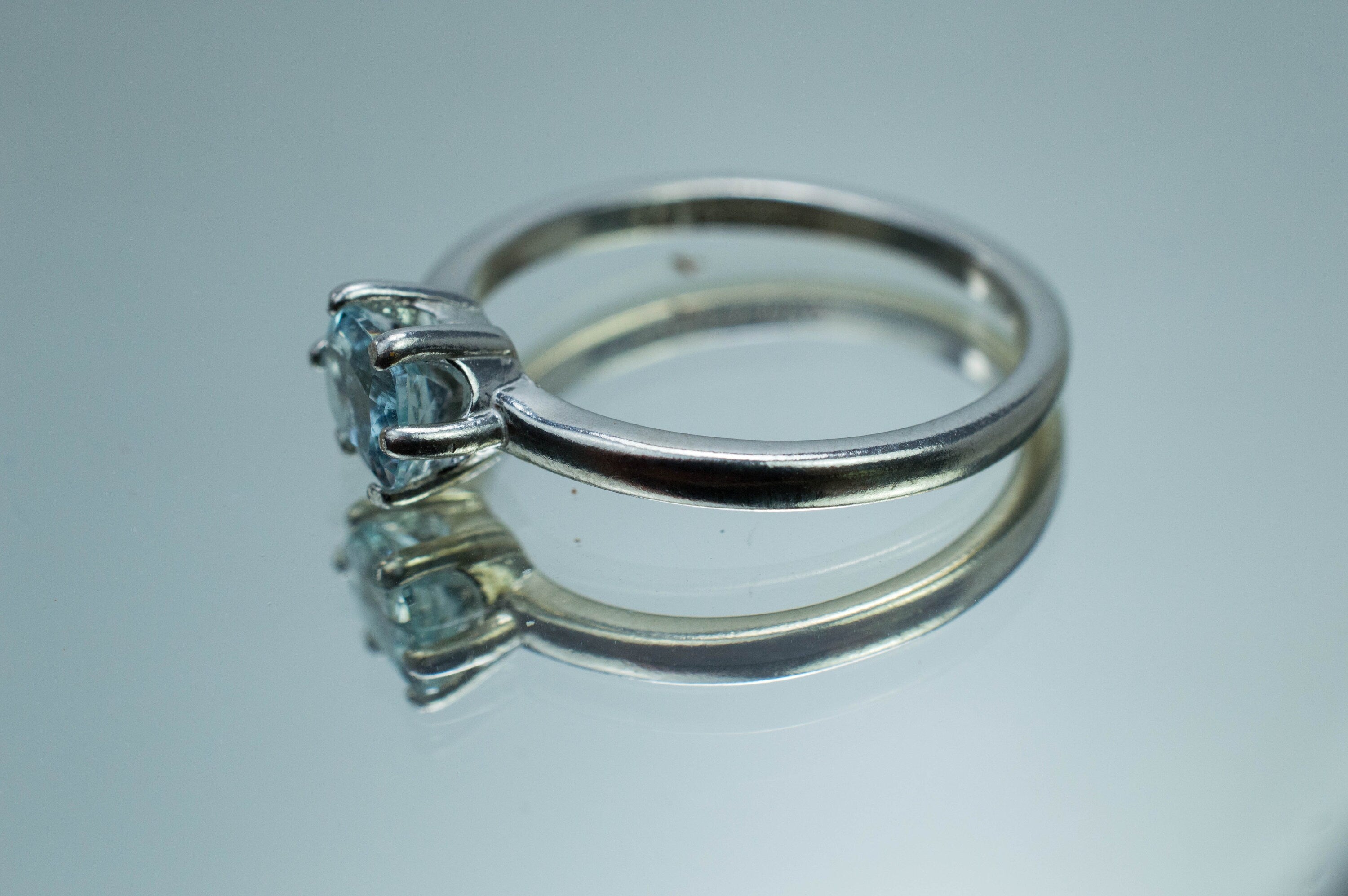 Aquamarine Ring, Genuine Untreated Colorado Aquamarine; 0.520cts