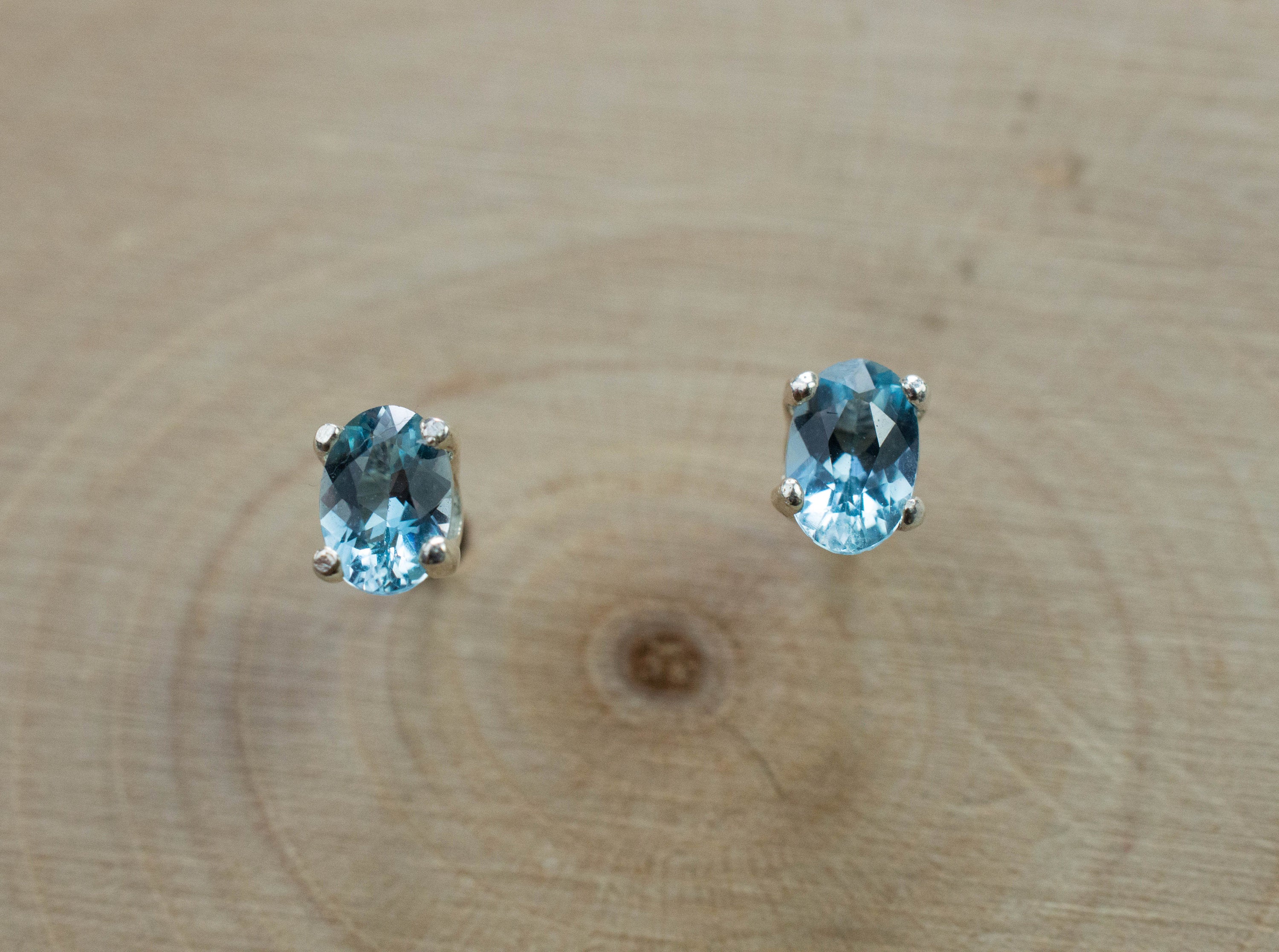 Aquamarine Earrings; Genuine Untreated Madagascar Aquamarine; 0.335cts