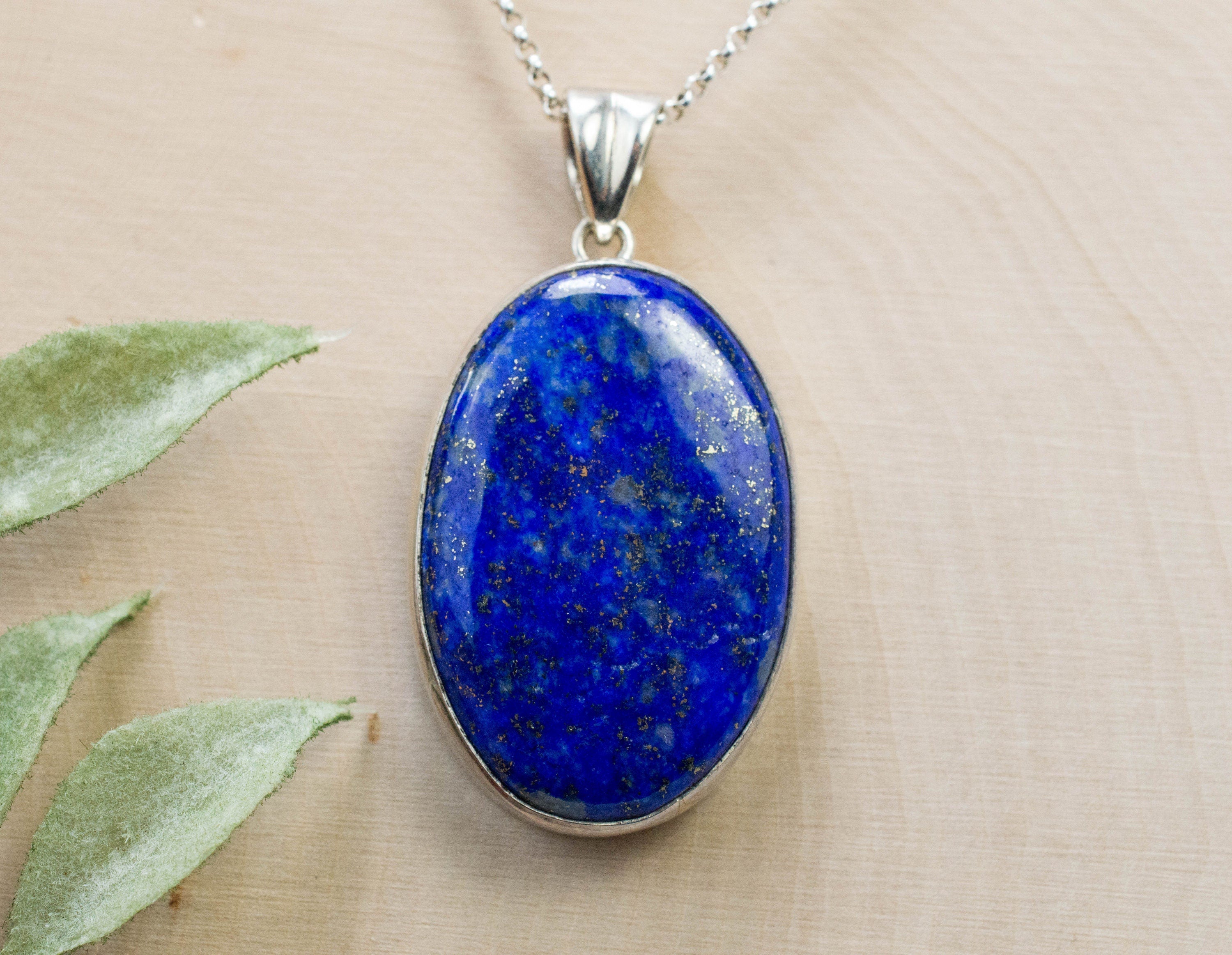 Lapis Lazuli Pendant; Natural Untreated Afghani Lapis