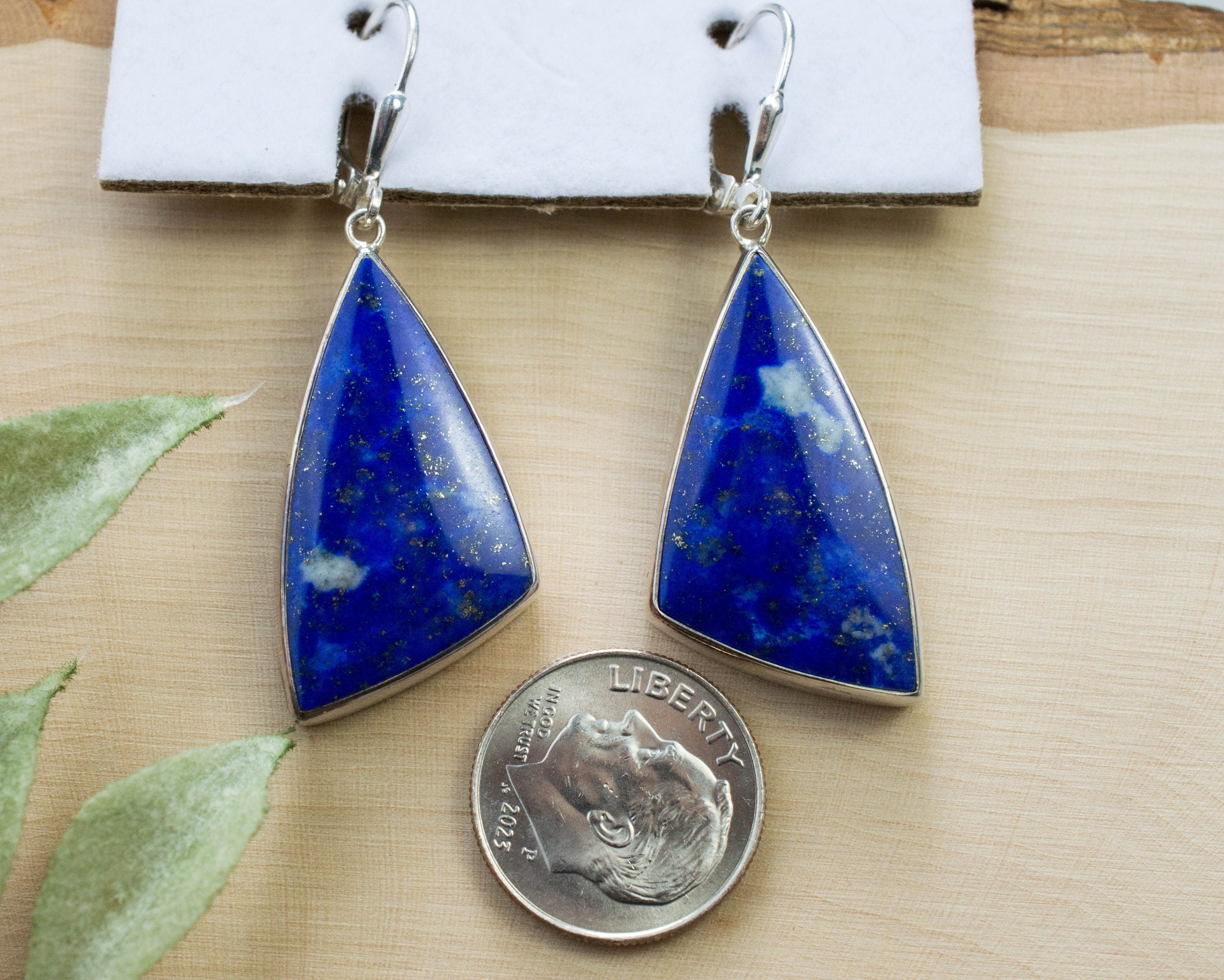 Lapis Lazuli Earrings, Natural Untreated Afghani Lapis