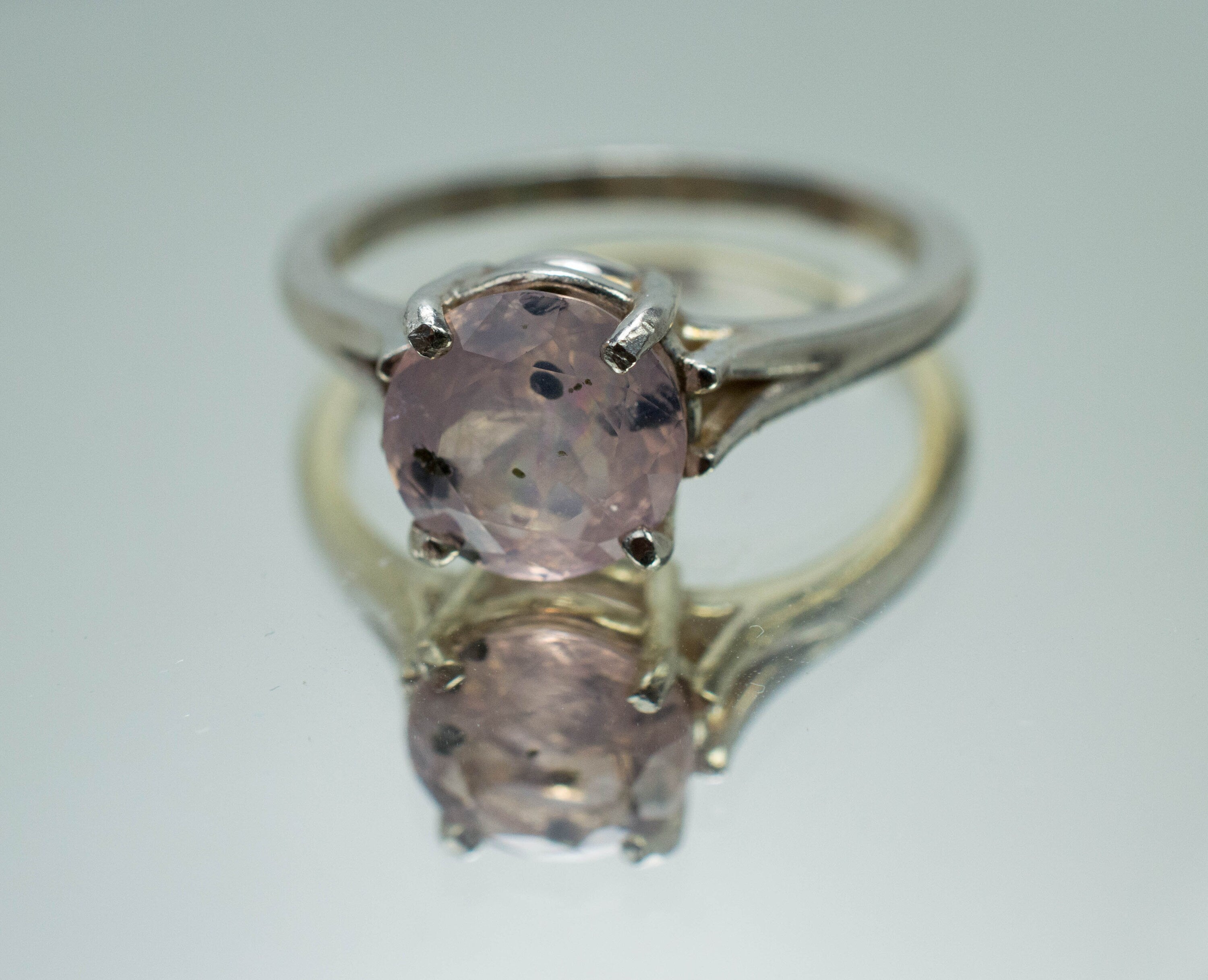 Rose Quartz Ring; Natural Untreated Tanzania Diopside Quartz; 1.485cts