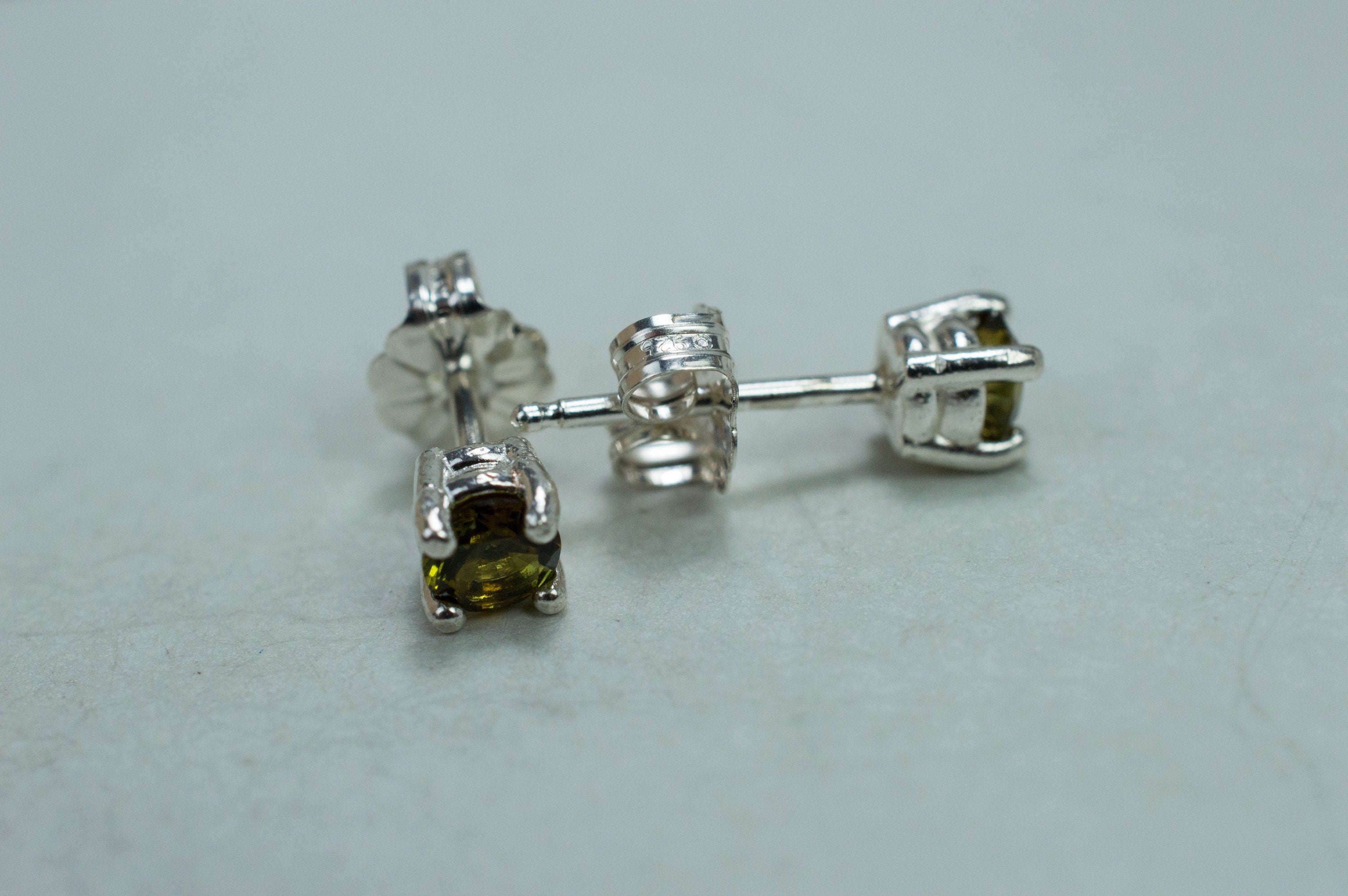 Tourmaline Earrings; Natural Untreated Brazil Dravite Tourmaline; 0.405cts