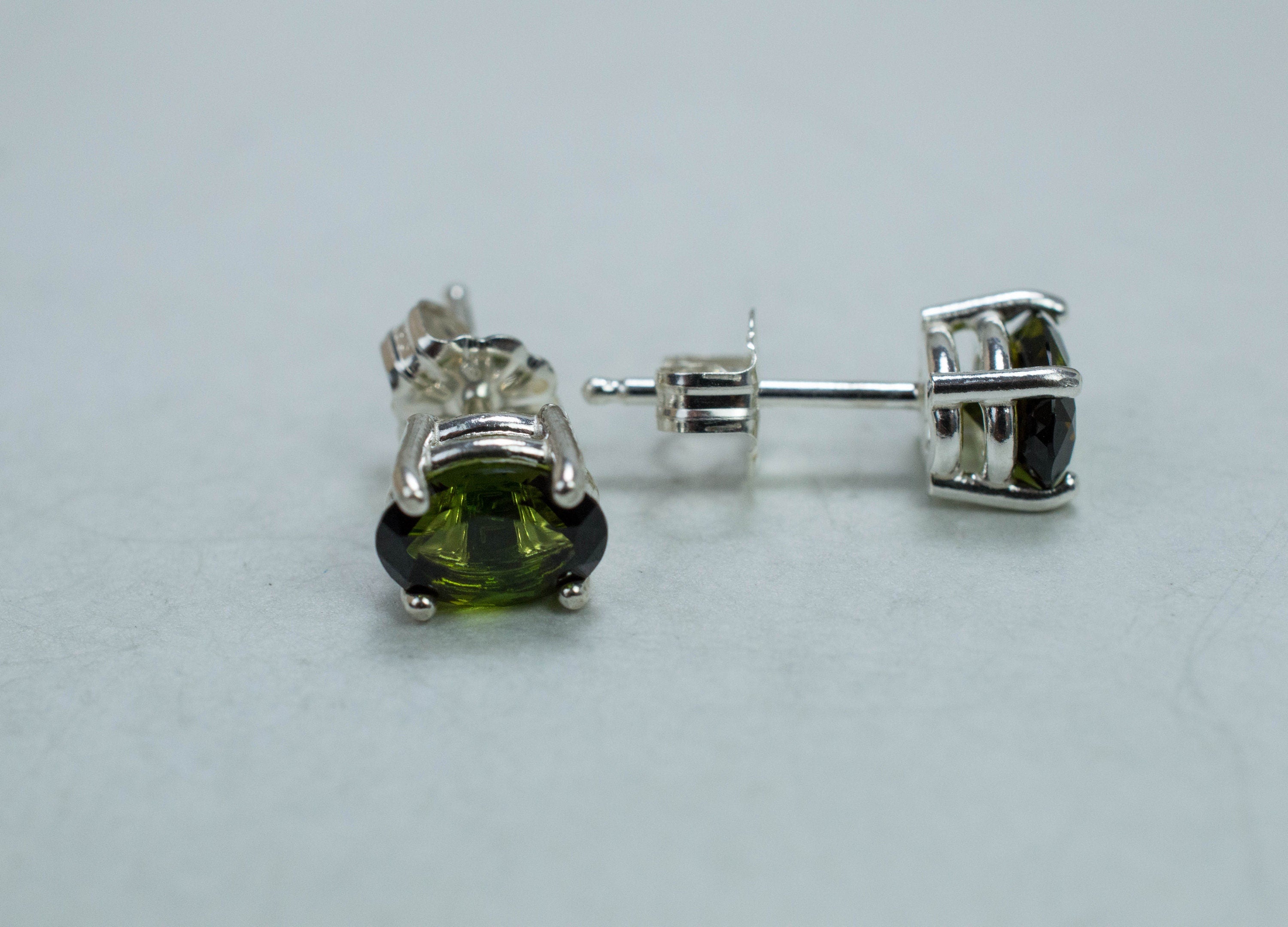 Tourmaline Earrings; Natural Untreated Brazil Dravite Tourmaline; 1.515cts