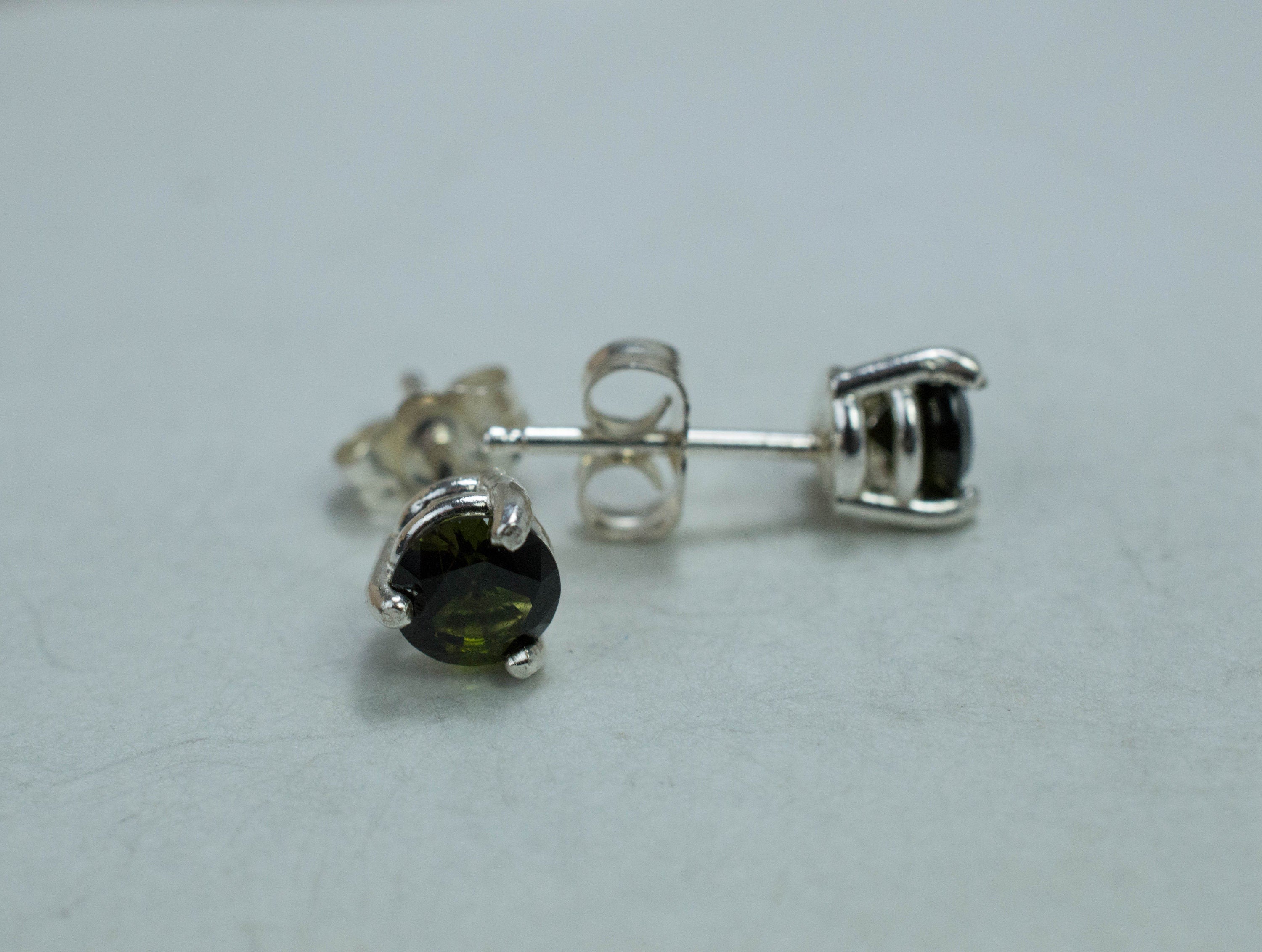 Tourmaline Earrings; Natural Untreated Brazil Dravite Tourmaline; 0.860cts