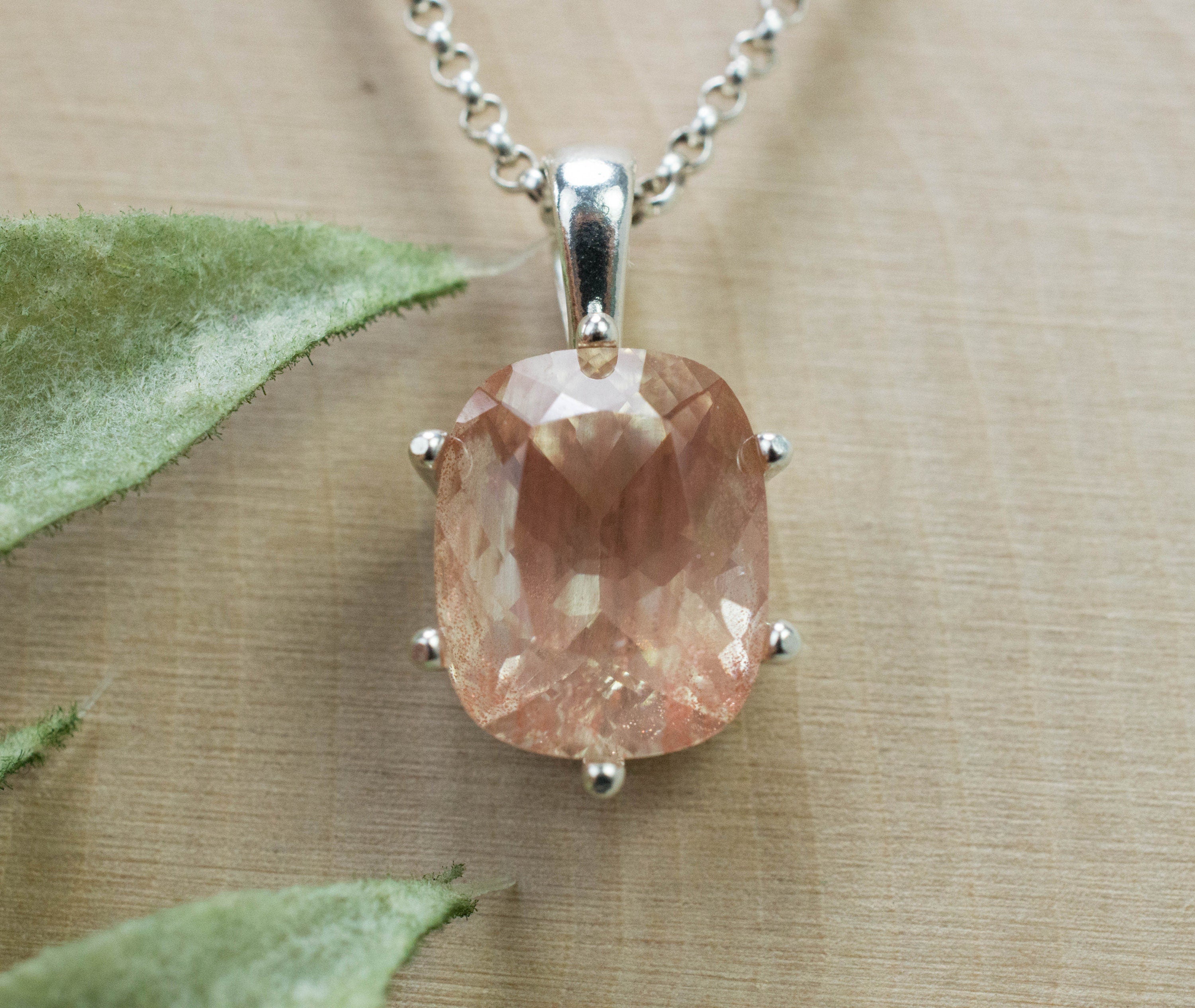 Oregon Sunstone Pendant, Natural Untreated USA Sunstone; 4.570cts