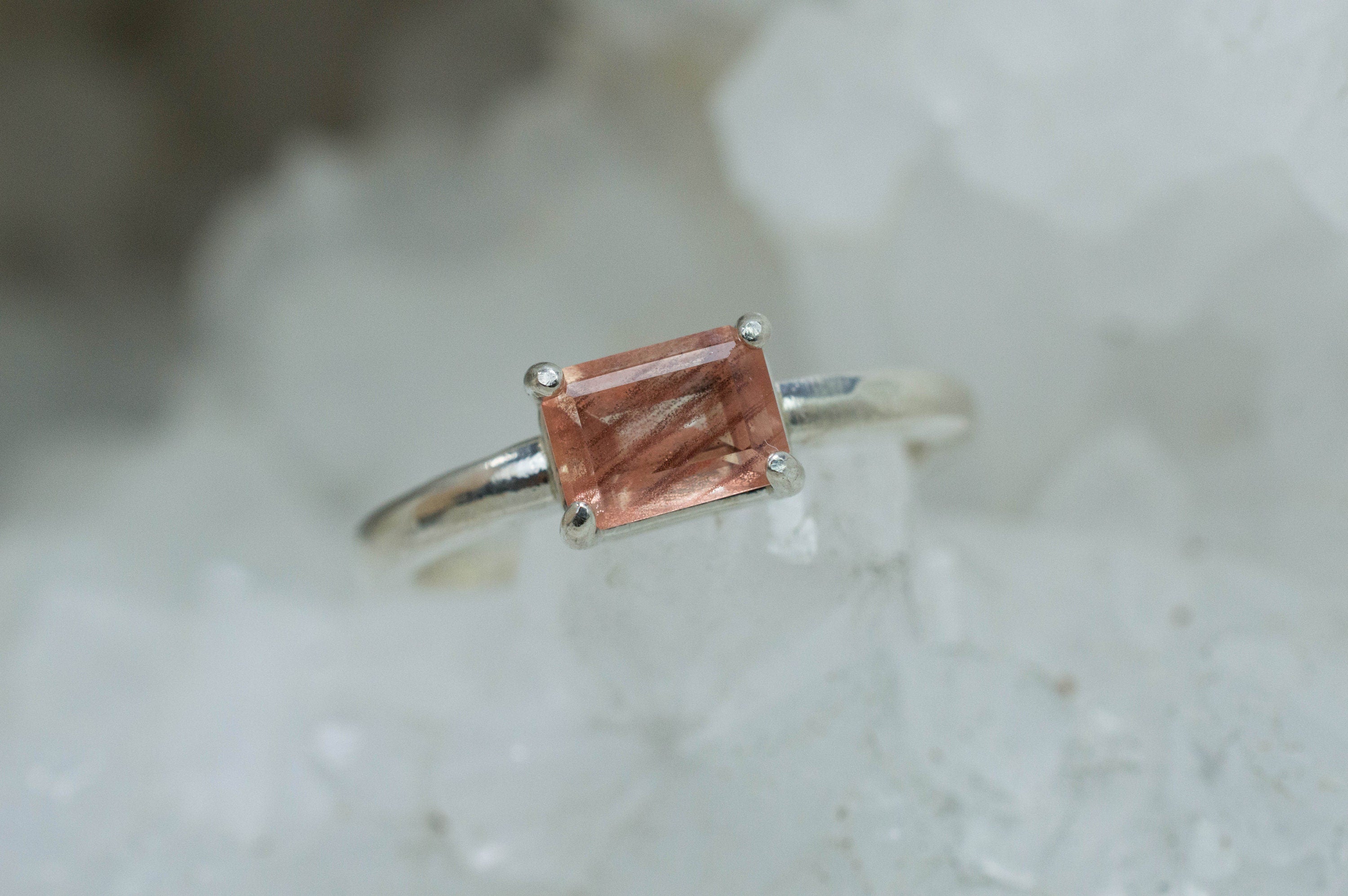 Oregon Sunstone Ring; Natural Untreated USA Sunstone; 0.750cts