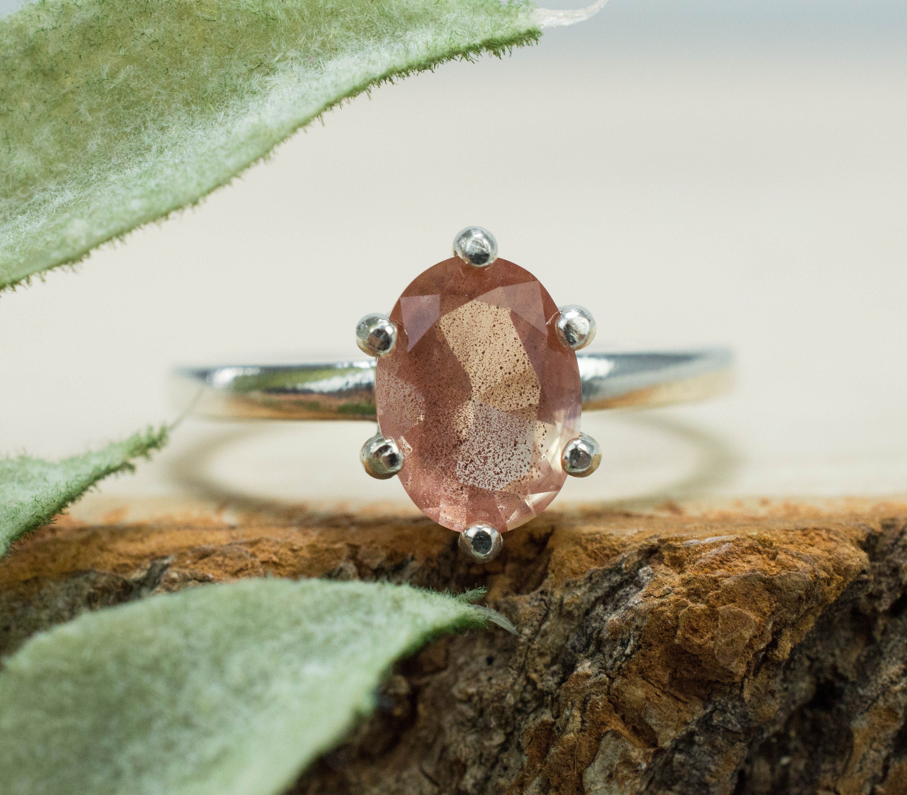 Oregon Sunstone Ring; Natural Untreated USA Sunstone; 1.260cts