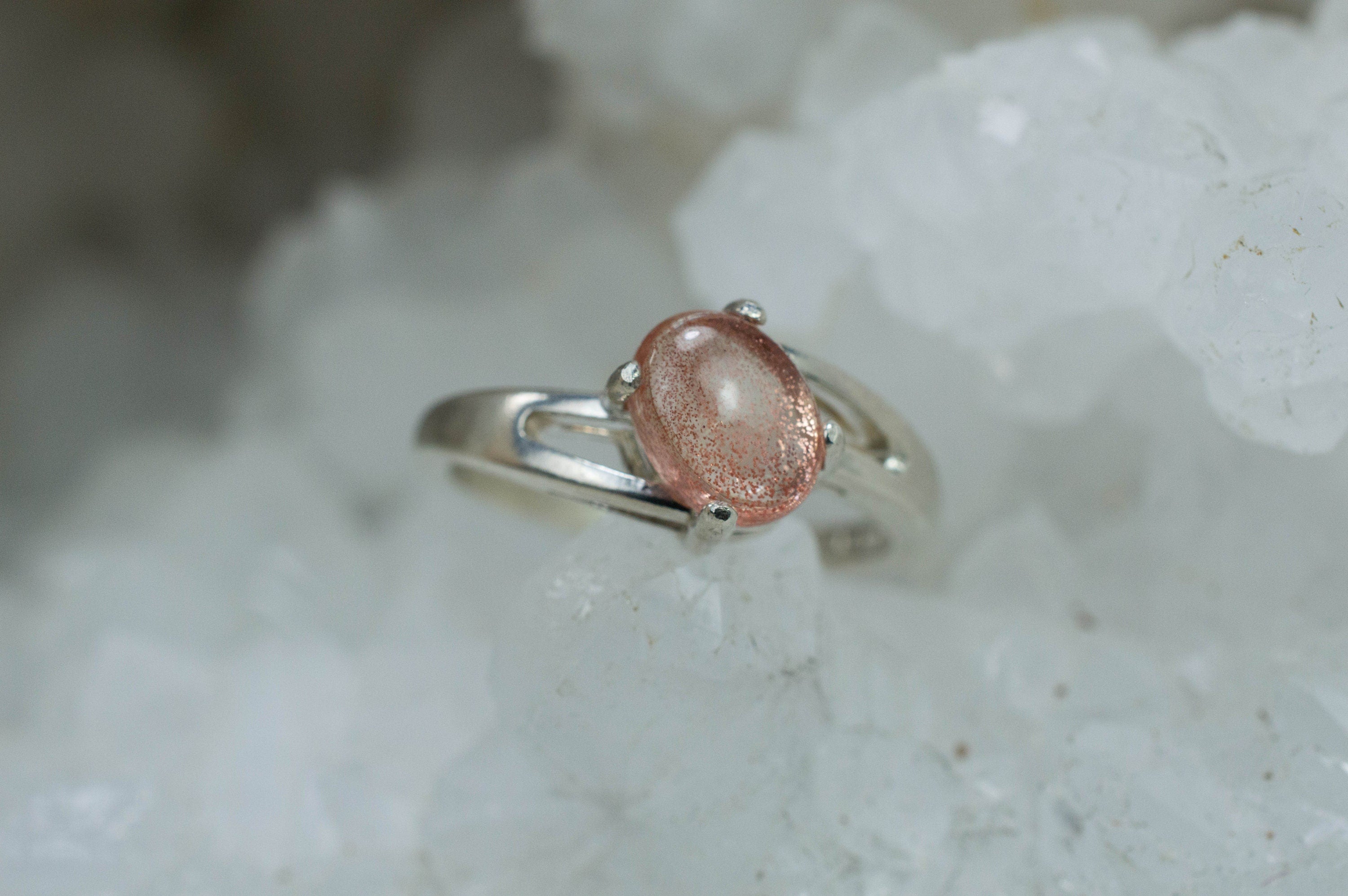 Oregon Sunstone Ring; Natural Untreated USA Sunstone; 1.280cts