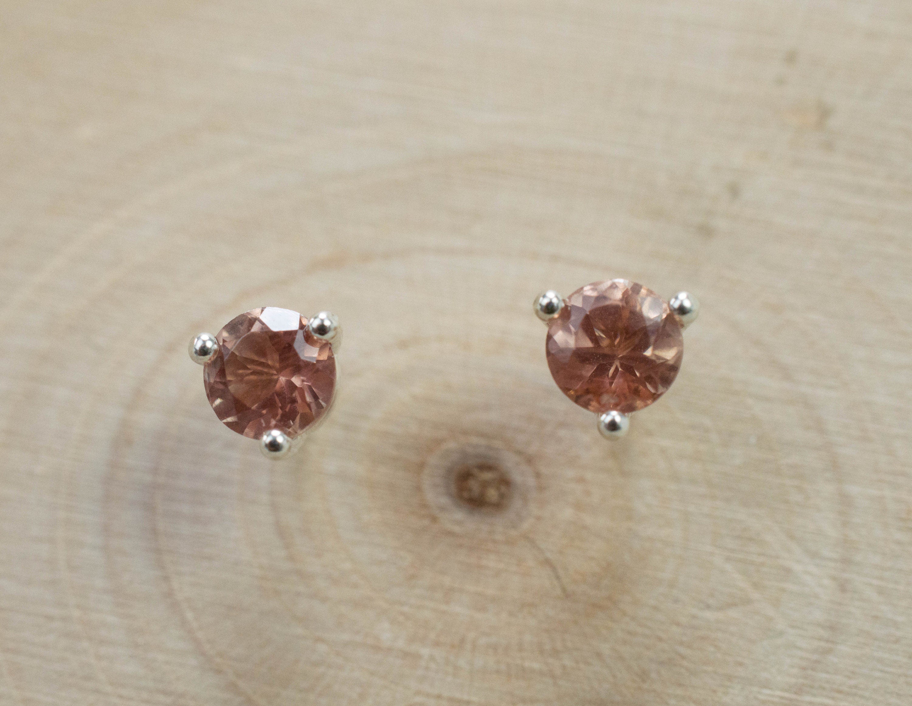 Oregon Sunstone Earrings; Natural Untreated USA Sunstone; 0.575cts