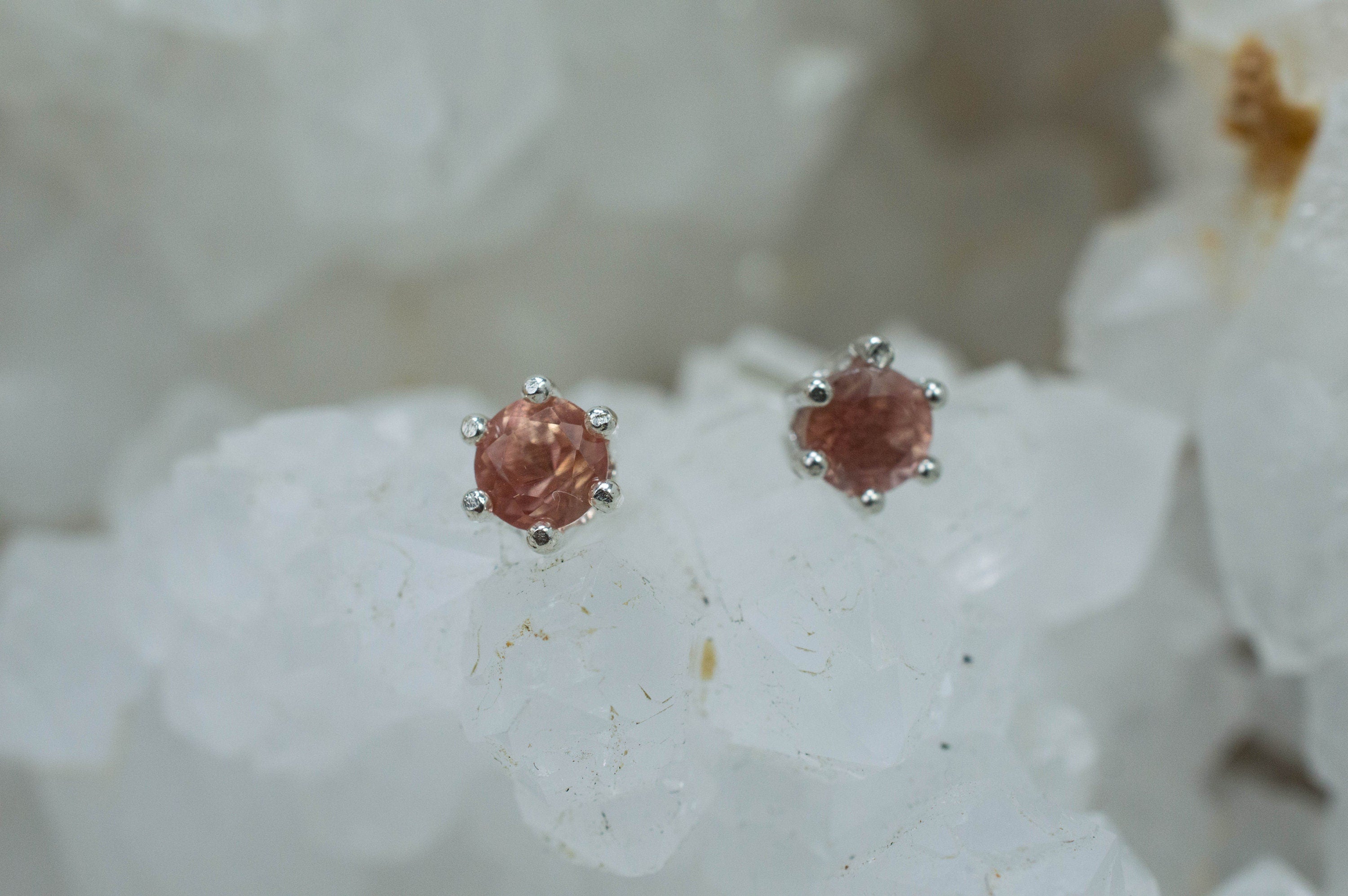 Oregon Sunstone Earrings; Natural Untreated USA Sunstone; 0.640cts