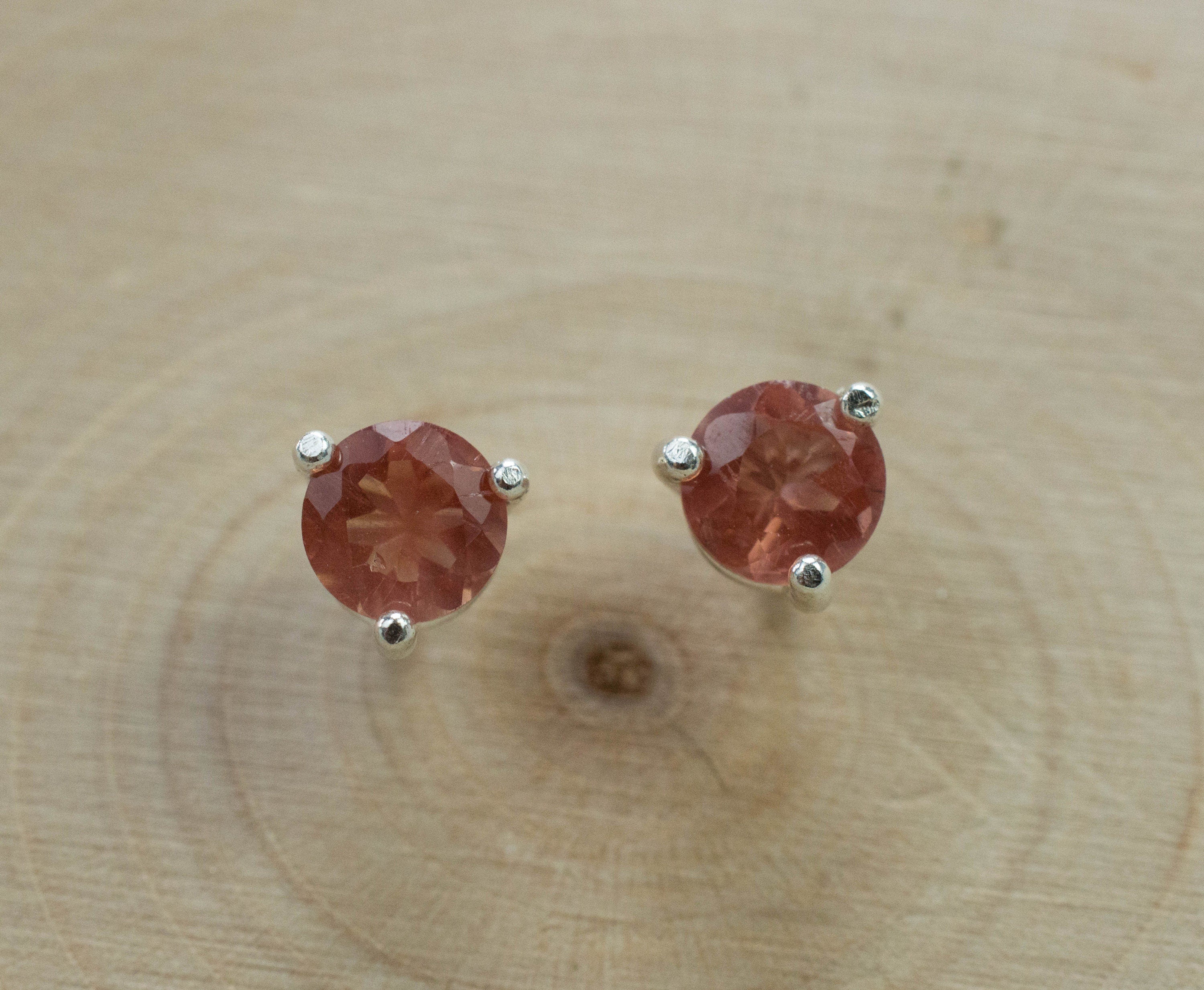 Oregon Sunstone Earrings; Natural Untreated USA Sunstone; 0.945cts