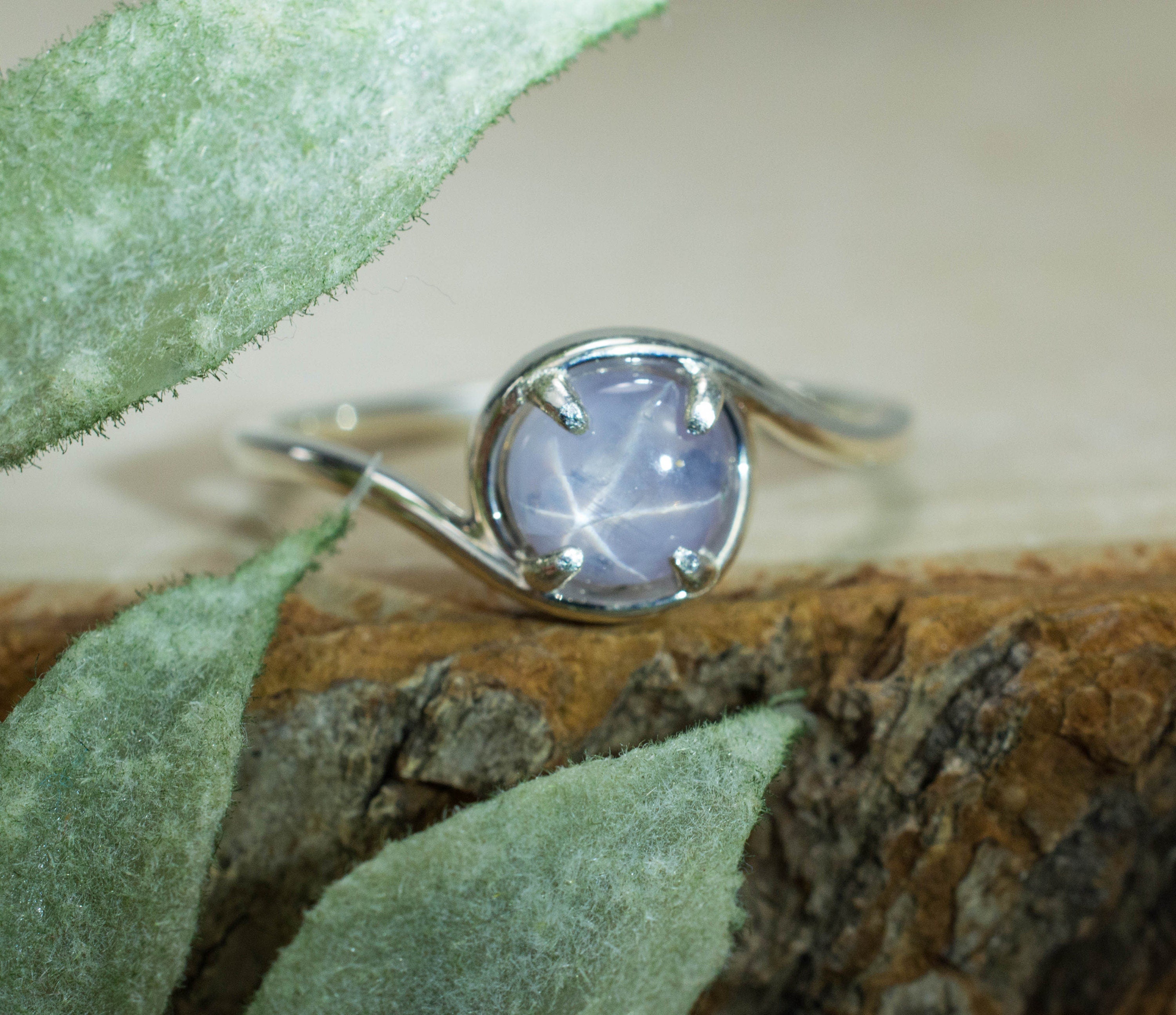 Star Sapphire Ring; Genuine Untreated Sri Lanka Pink Star Sapphire; 1.315cts