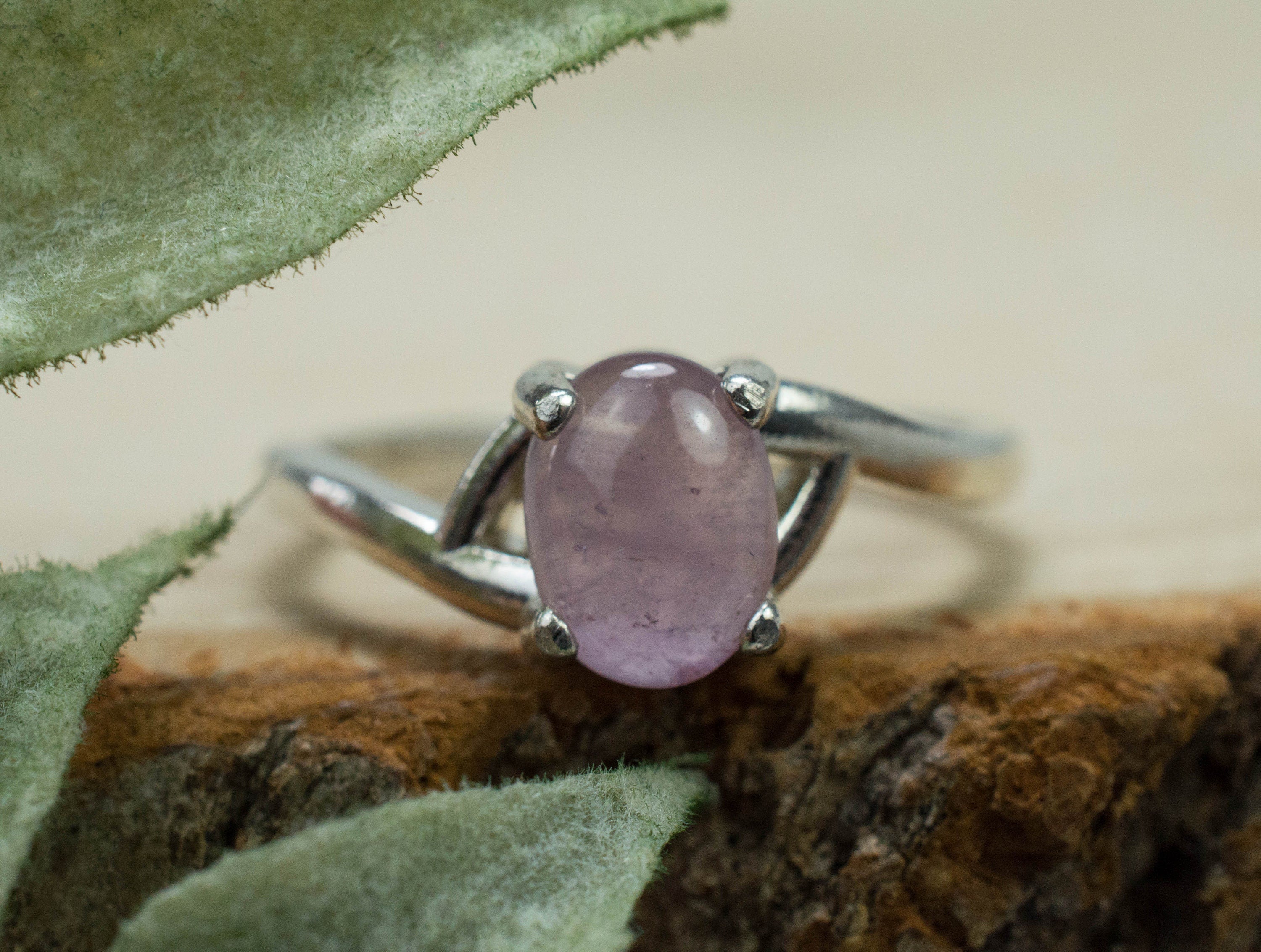 Star Sapphire Ring; Genuine Untreated Sri Lanka Pink Star Sapphire; 1.655cts