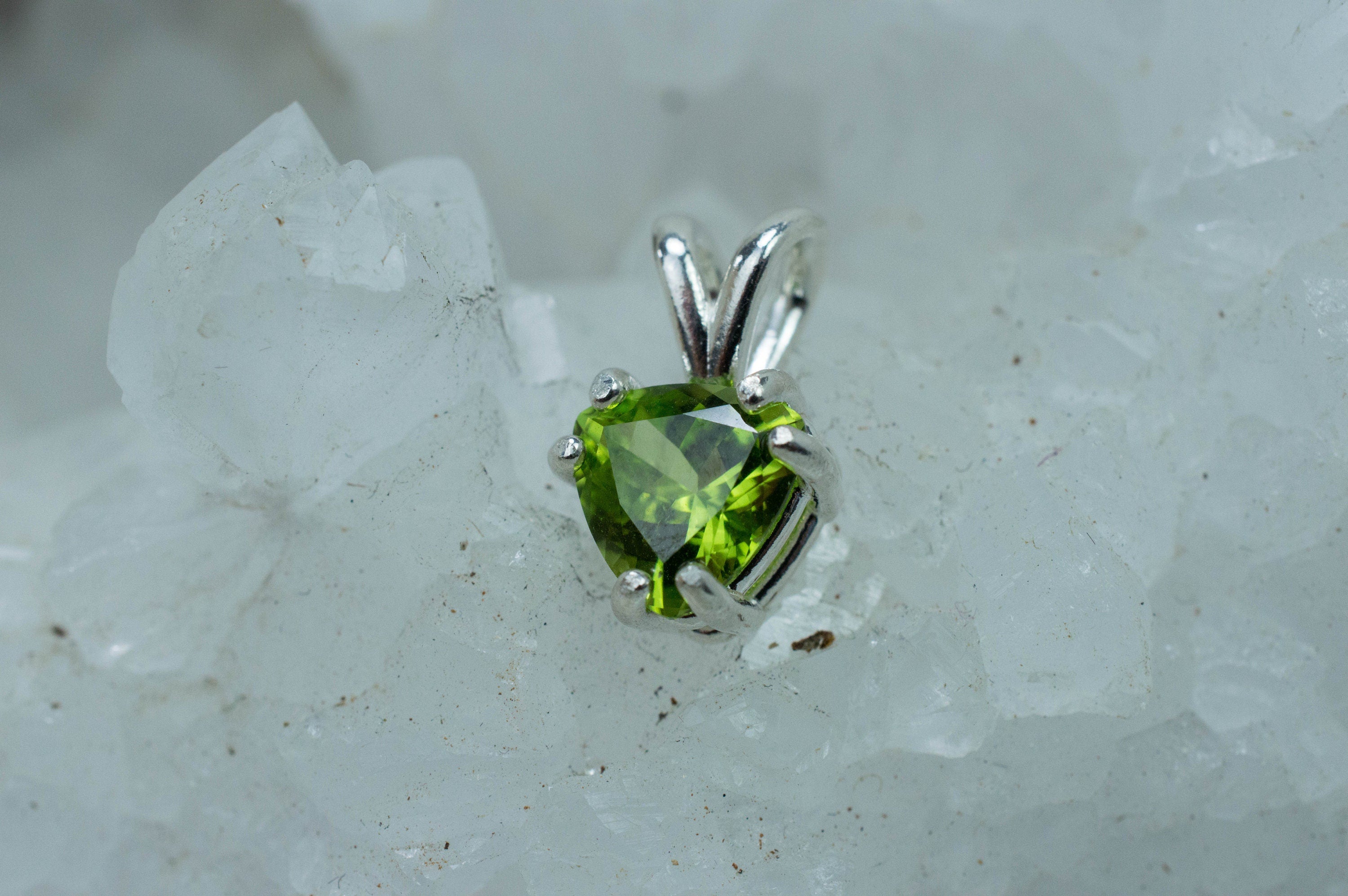 Peridot Pendant; Natural Untreated Tanzania Peridot; 1.375cts