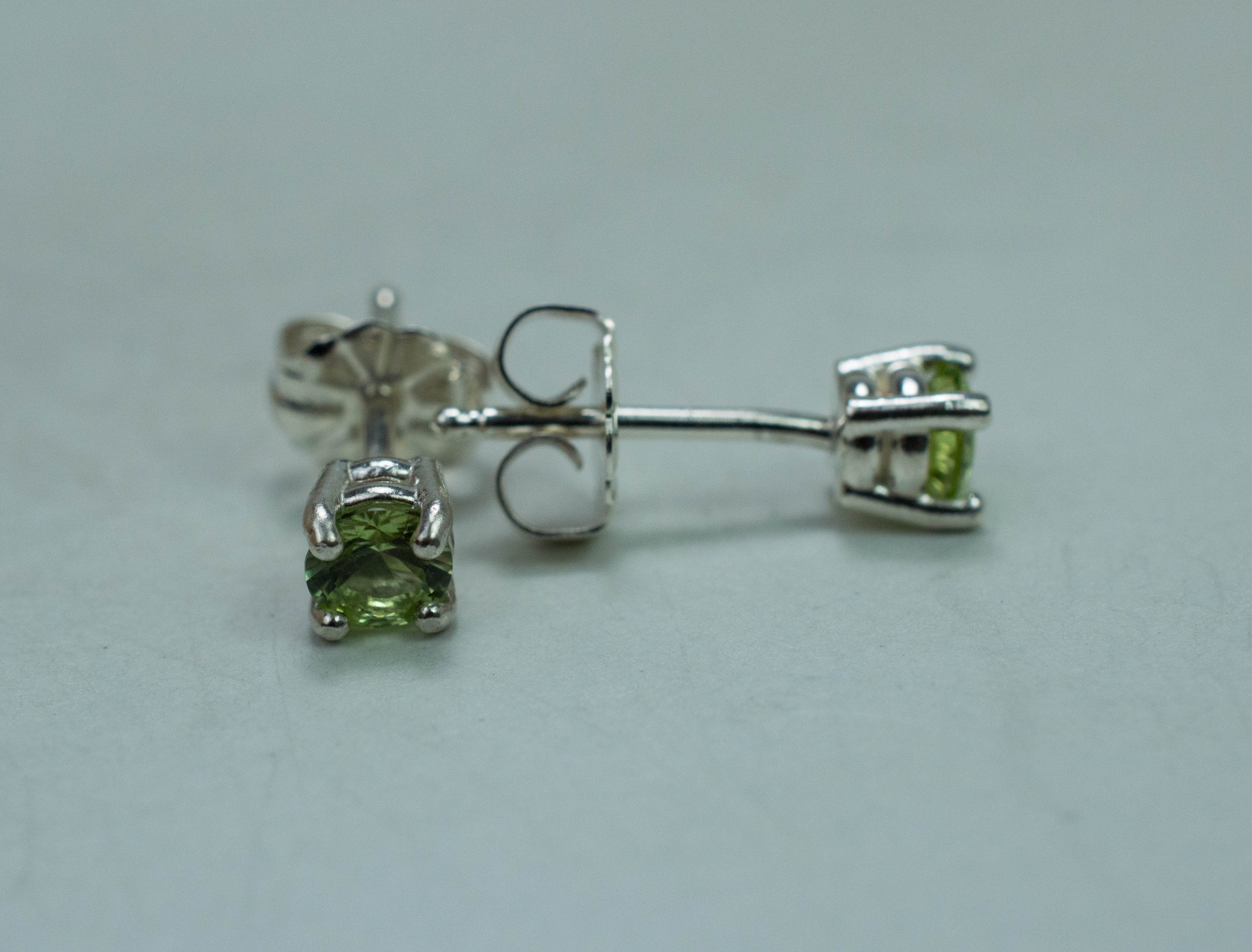 Peridot Earrings; Natural Untreated Tanzania Go Go Peridot; 0.450cts