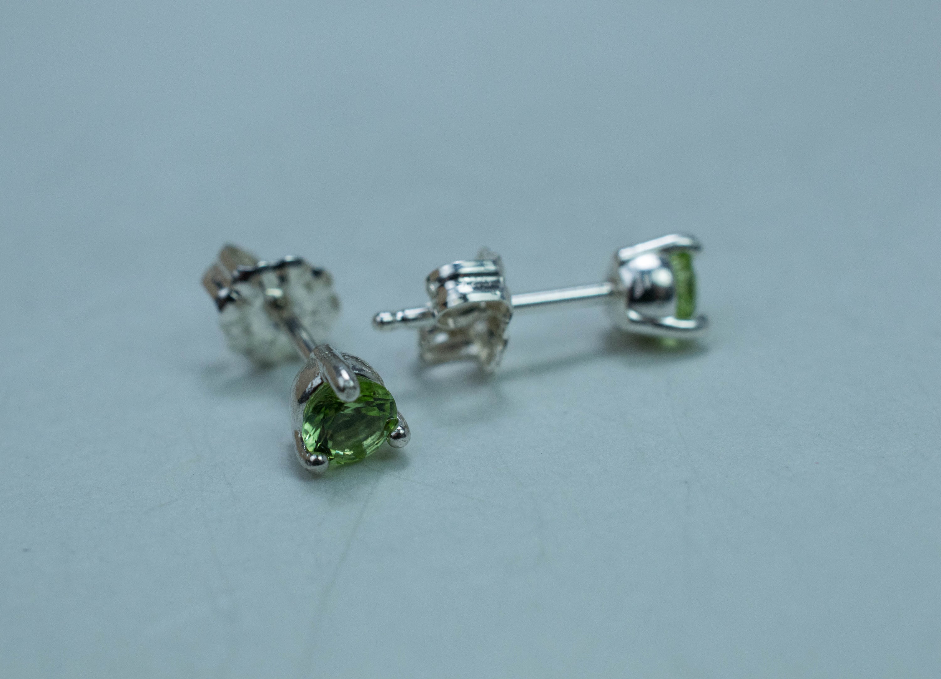 Peridot Earrings; Natural Untreated Tanzania Go Go Peridot; 0.455cts