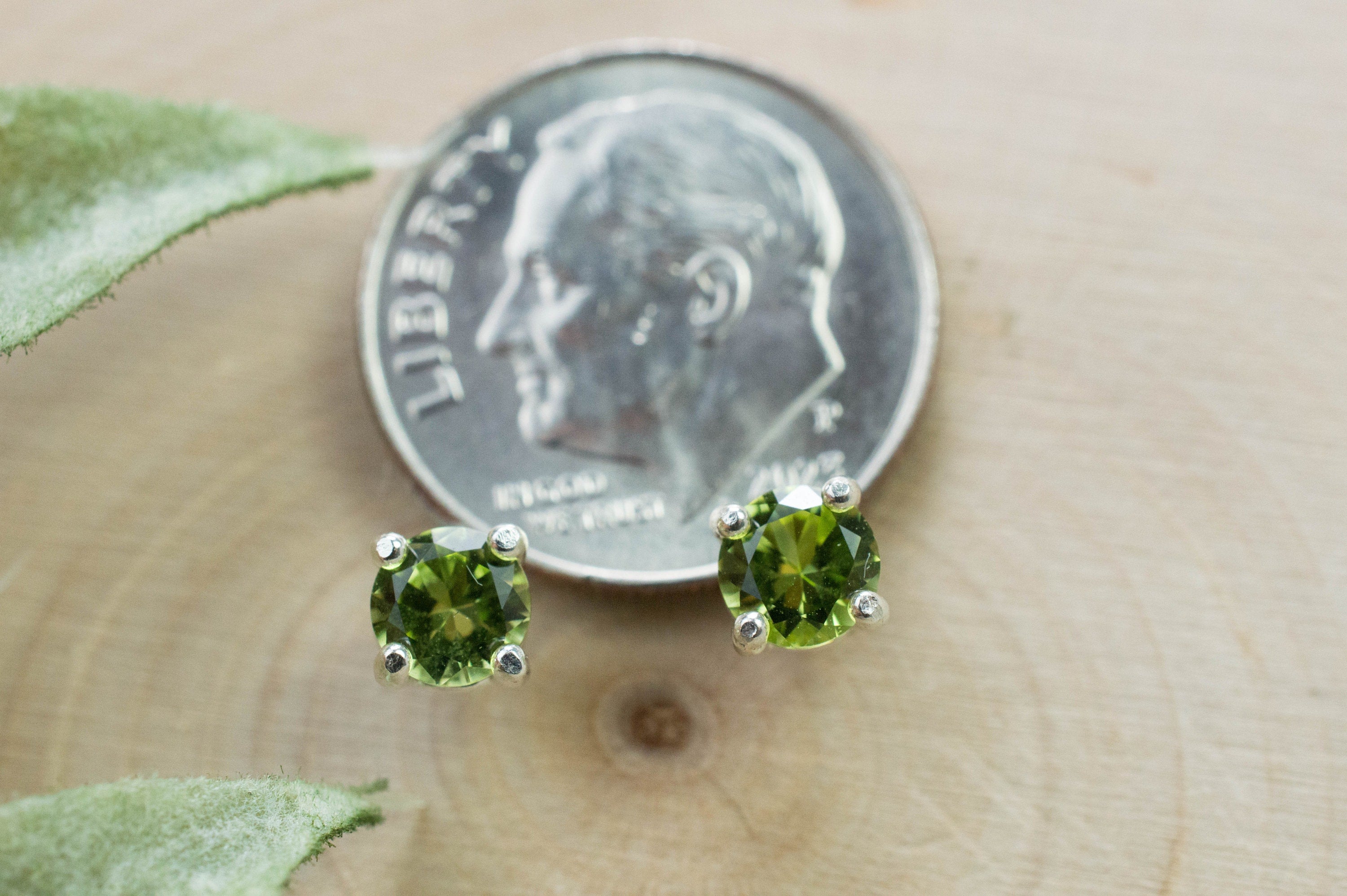 Peridot Earrings; Natural Untreated Tanzania Go Go Peridot; 0.680cts