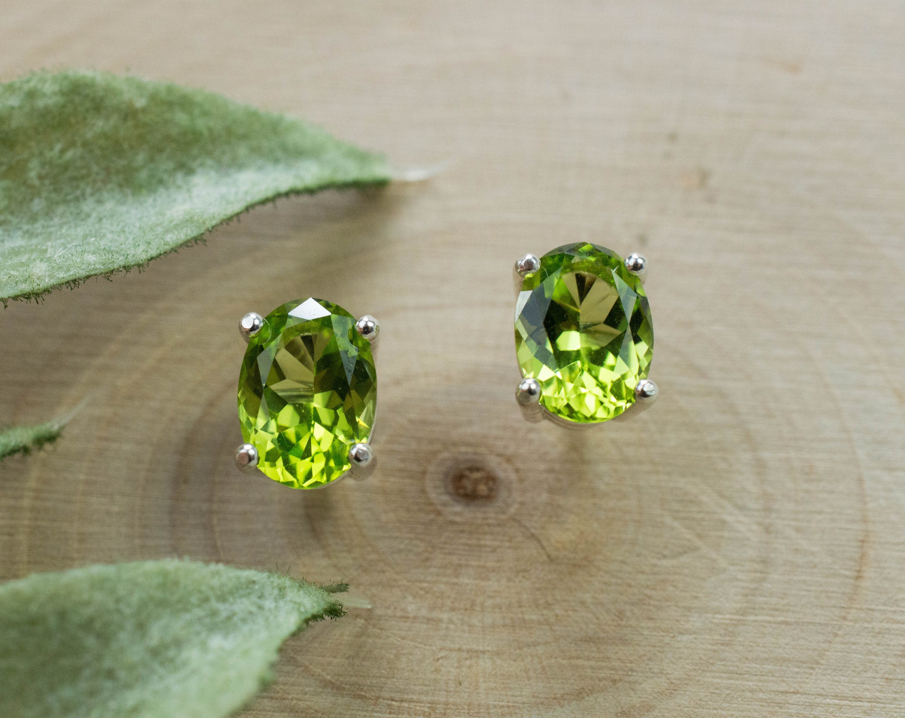 Peridot Earrings; Natural Untreated Tanzania Go Go Peridot; 1.775cts