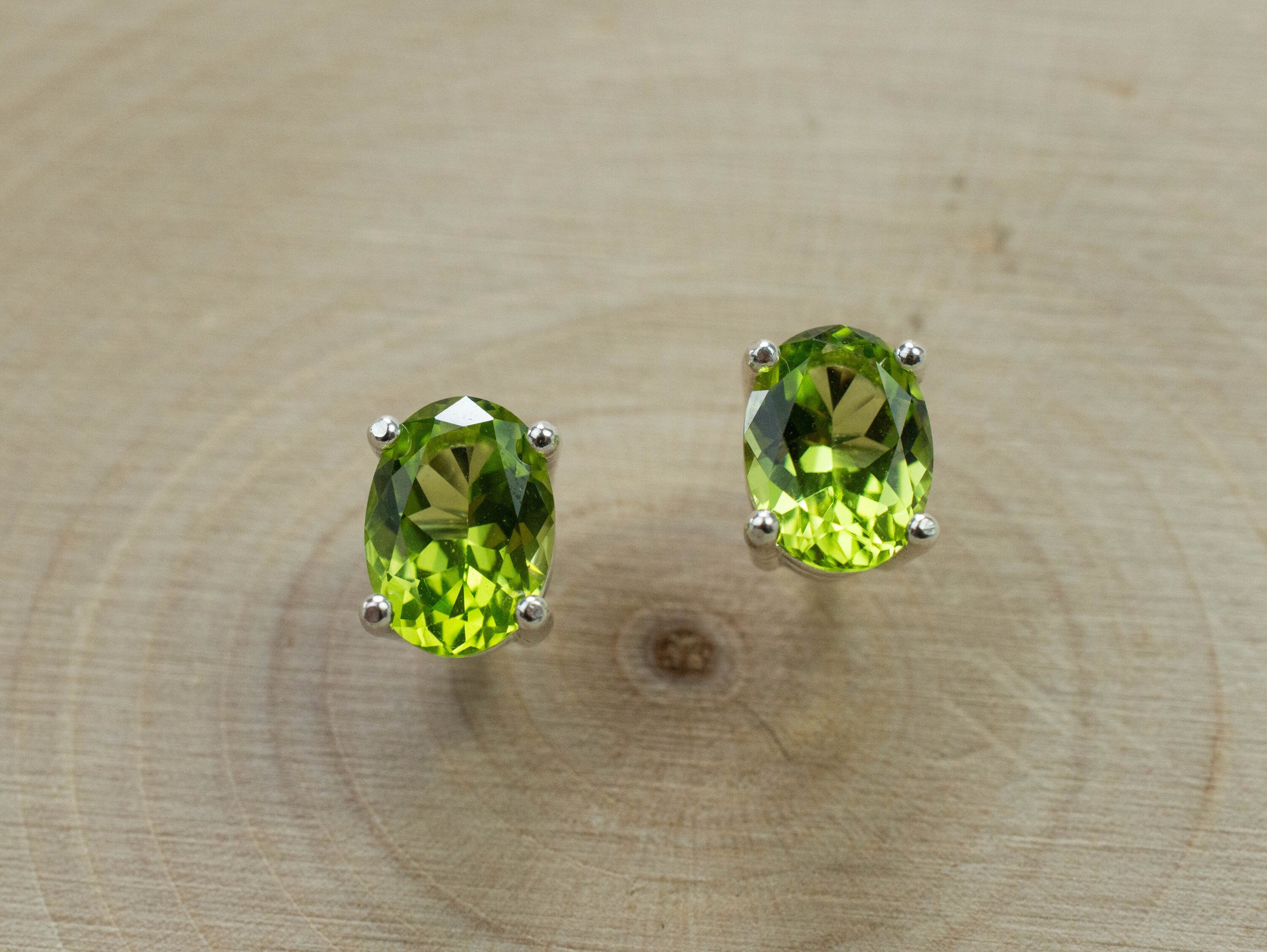 Peridot Earrings; Natural Untreated Tanzania Go Go Peridot; 1.775cts