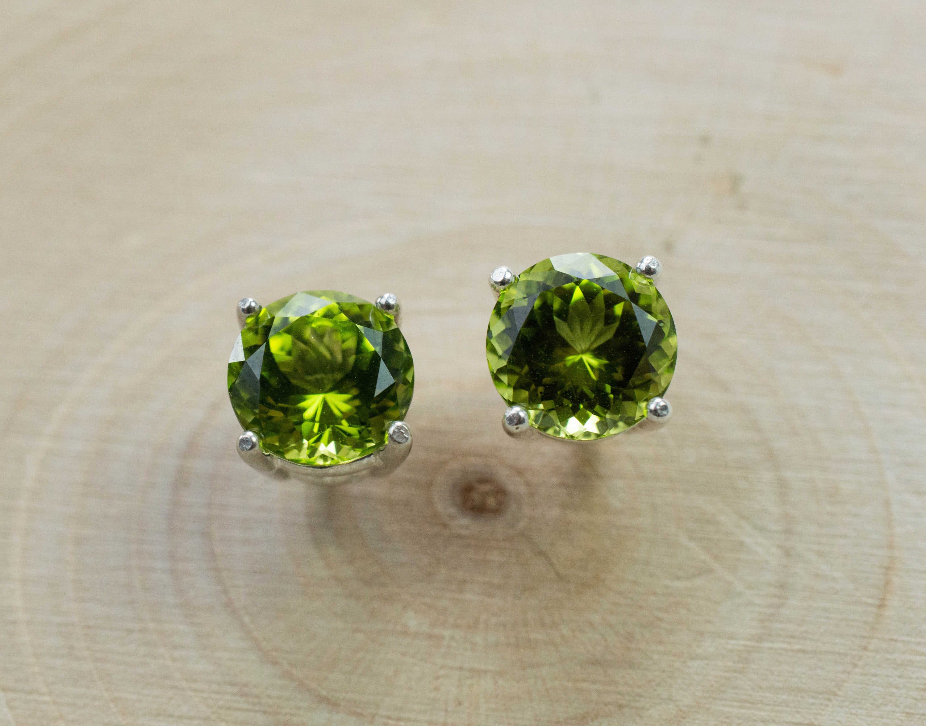 Peridot Earrings; Natural Untreated Tanzania Go Go Peridot; 2.690cts