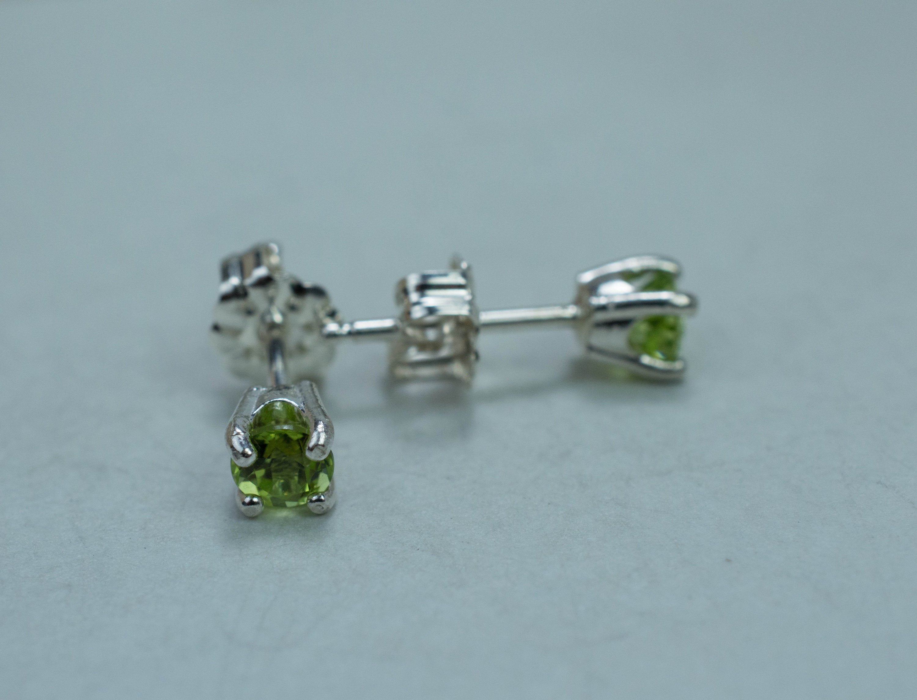 Peridot Earrings; Natural Untreated Arizona Peridot; 0.560cts