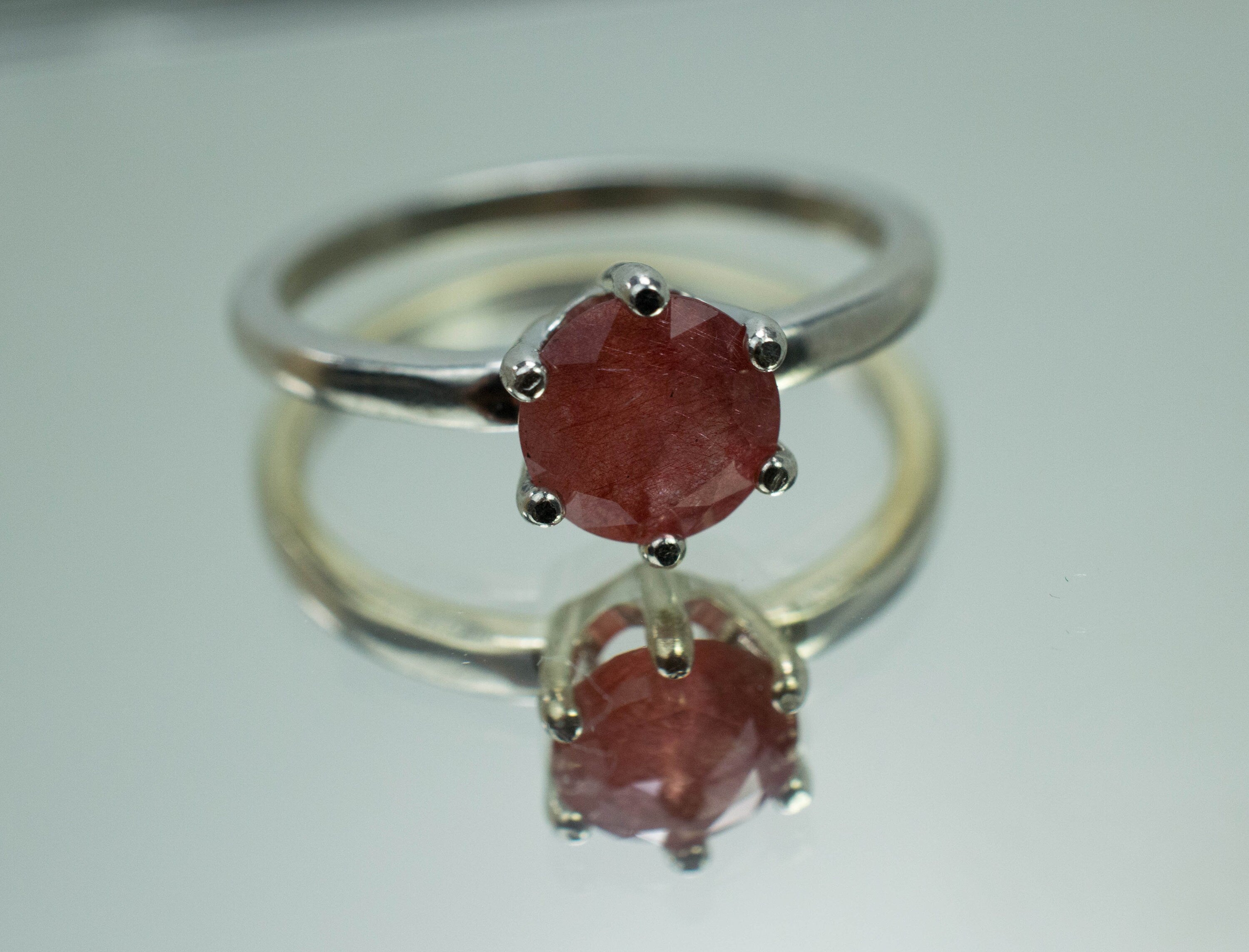 Strawberry Quartz Ring; Natural Untreated Mexico Quartz; 1.025cts