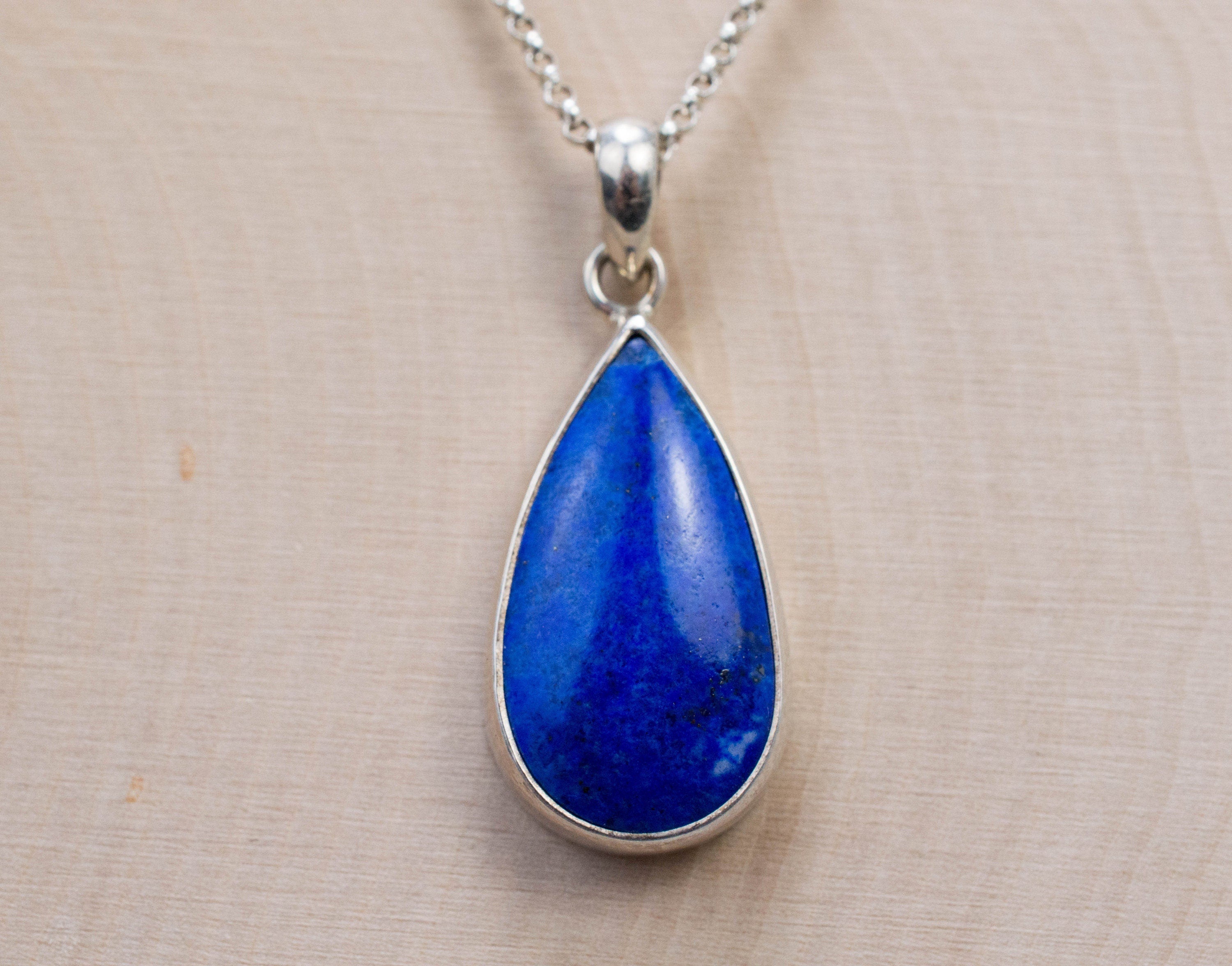 Lapis Lazuli Pendant; Genuine Untreated Afghani Lapis