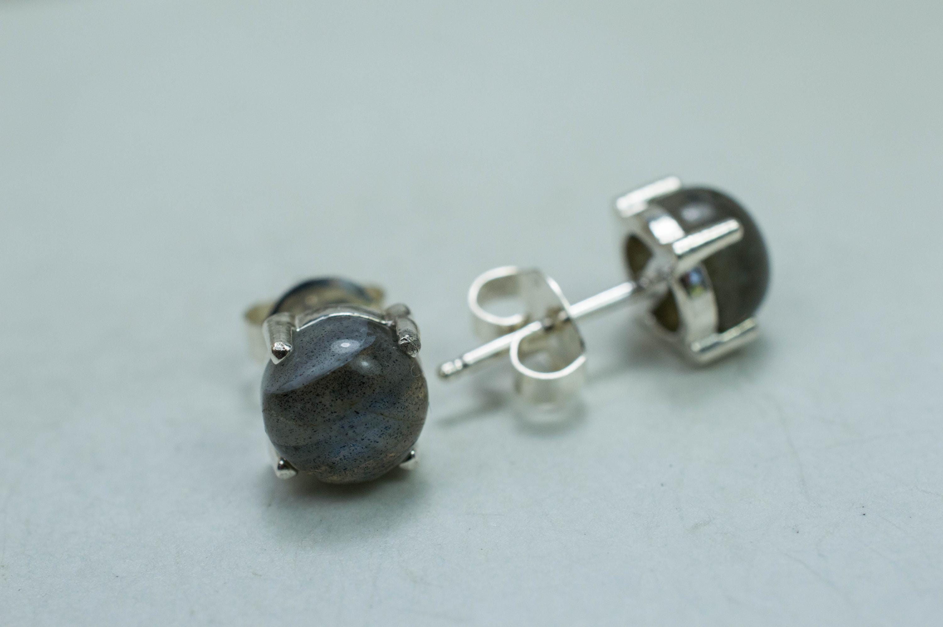 Labradorite Earrings; Natural Untreated Madagascar Labradorite; 3.460cts