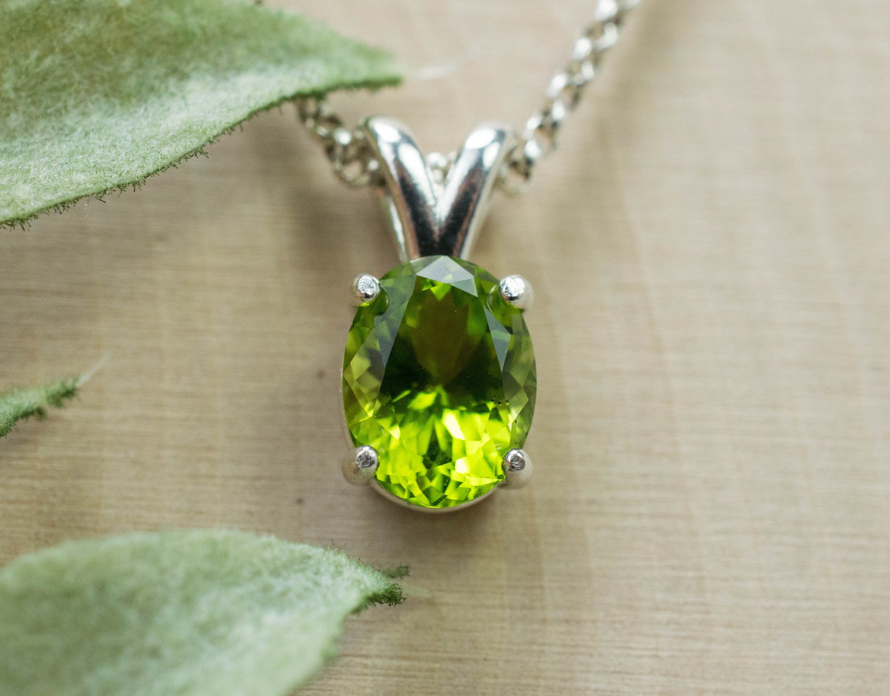 Peridot Pendant; Natural Untreated Tanzania Peridot; 1.935cts