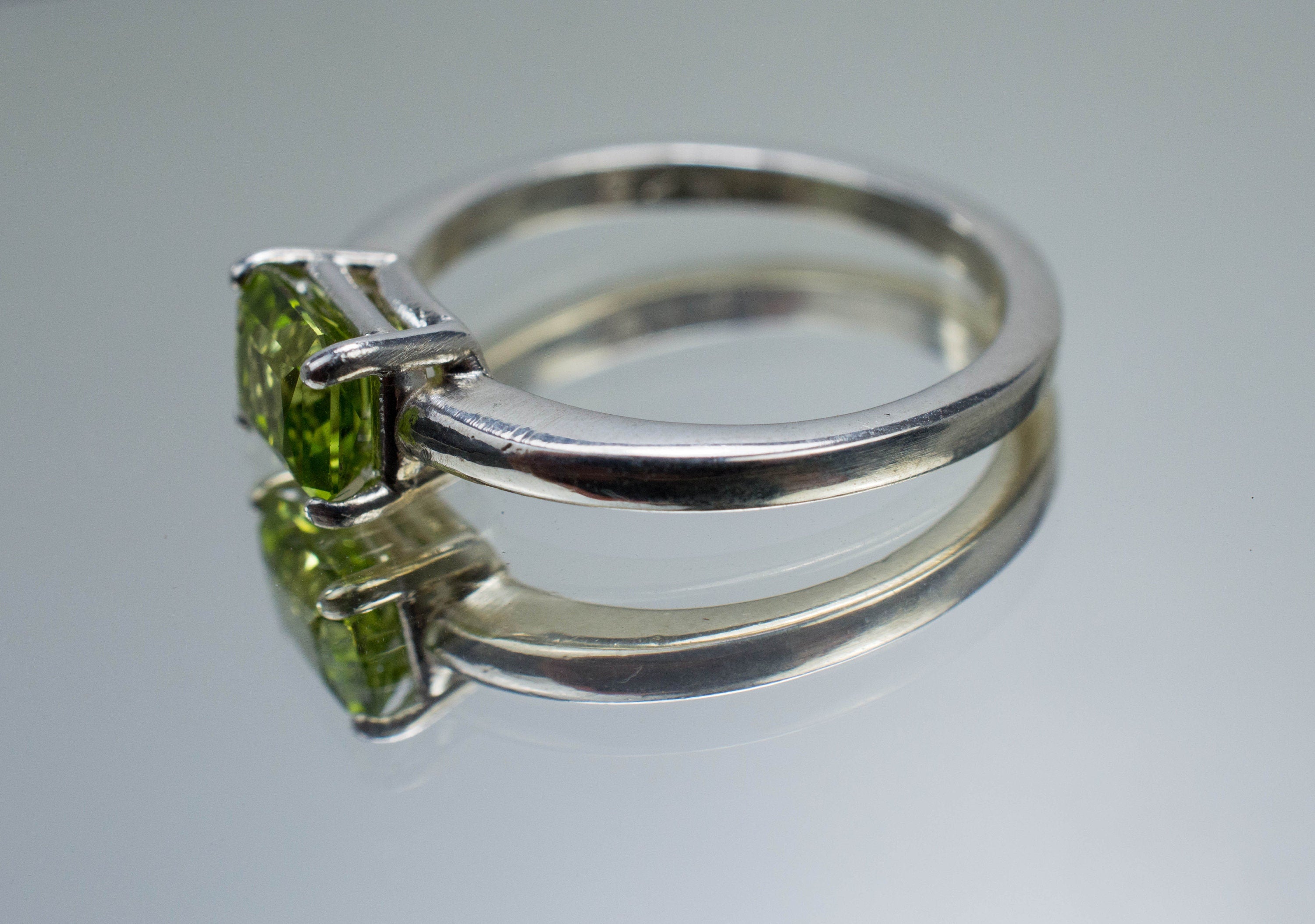 Peridot Ring, Natural Untreated Tanzania Peridot; 1.080cts