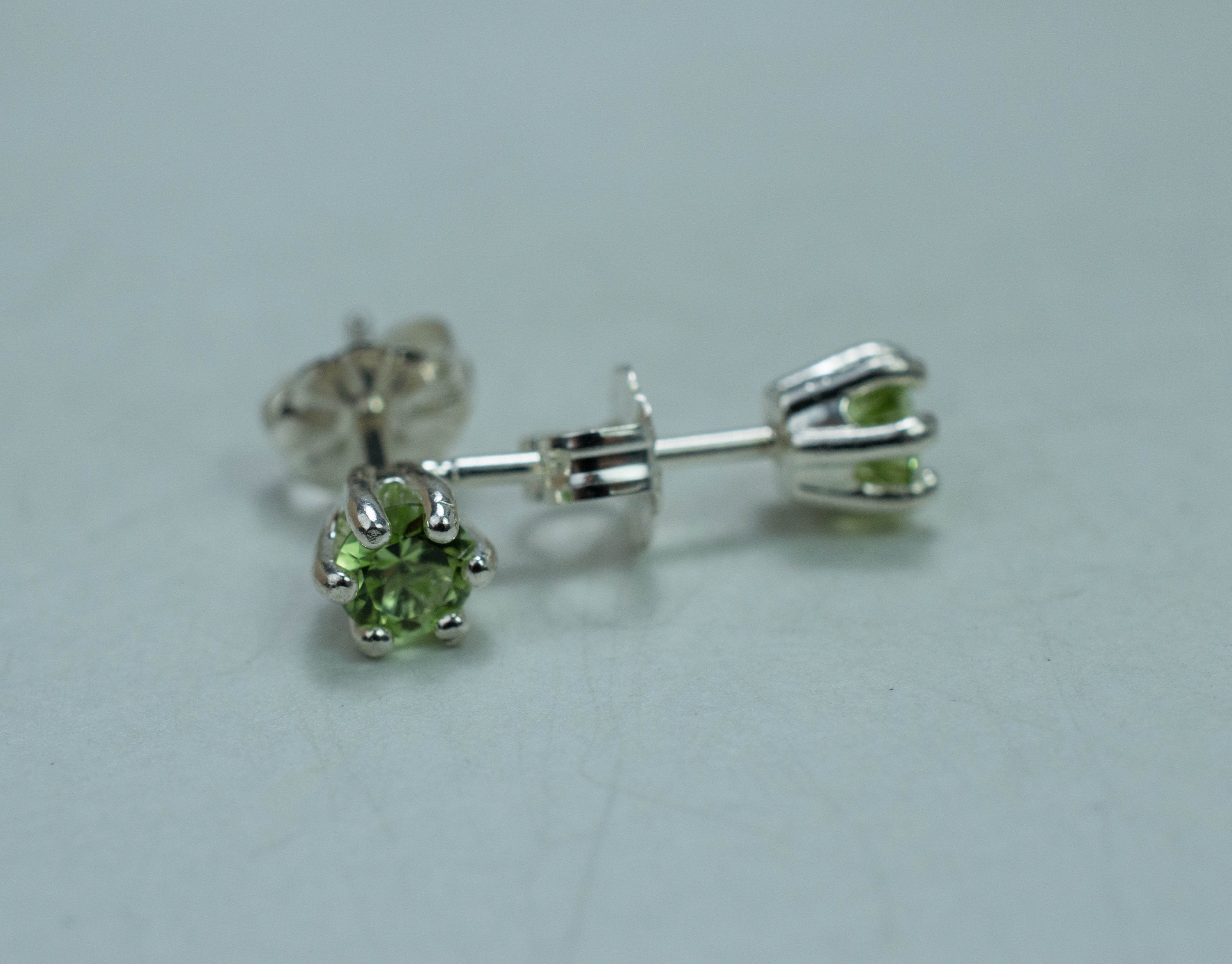 Peridot Earrings; Natural Untreated Tanzania Go Go Peridot; 0.465cts