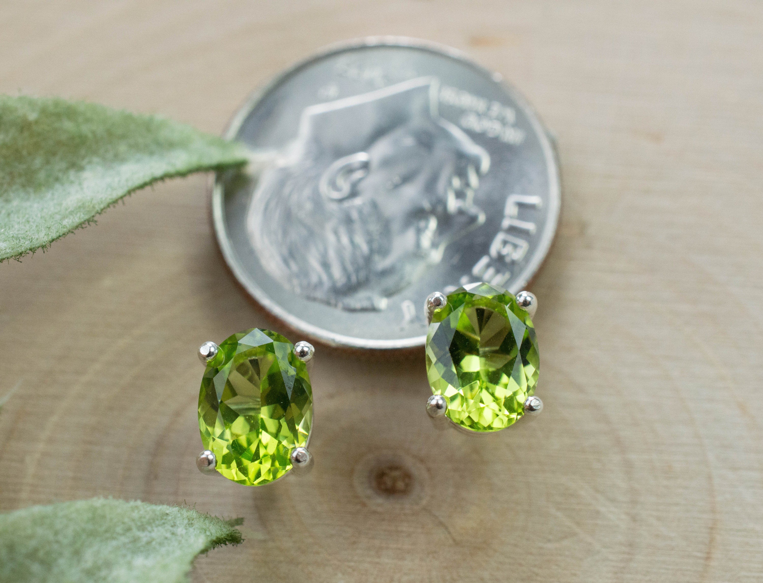 Peridot Earrings; Natural Untreated Tanzania Go Go Peridot; 1.775cts